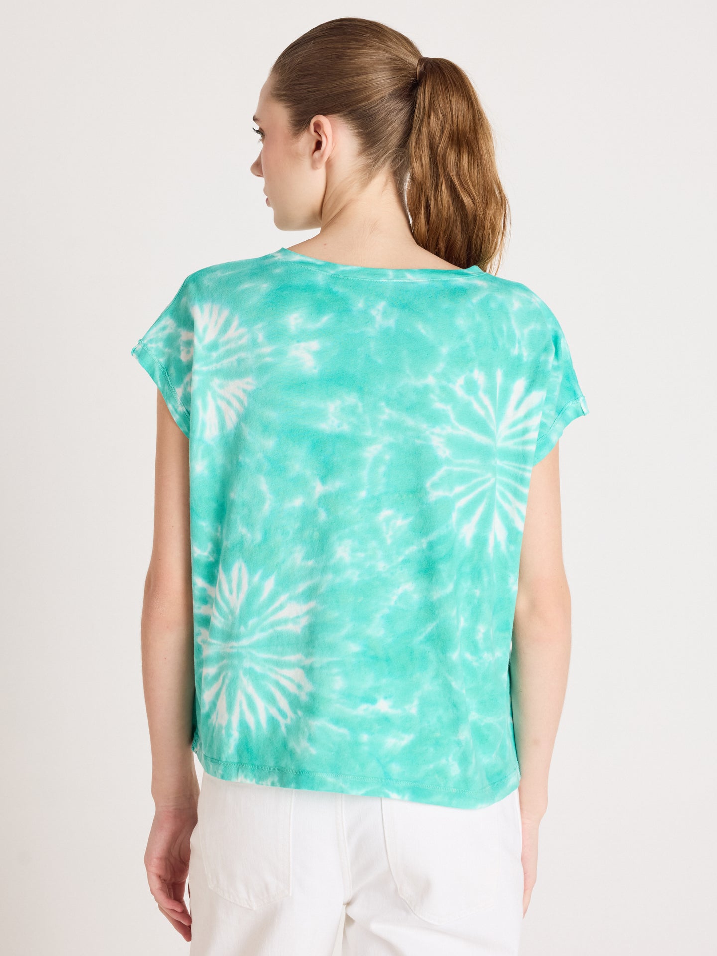 t-shirt suzie fancy - coton lin - tie dye cactus