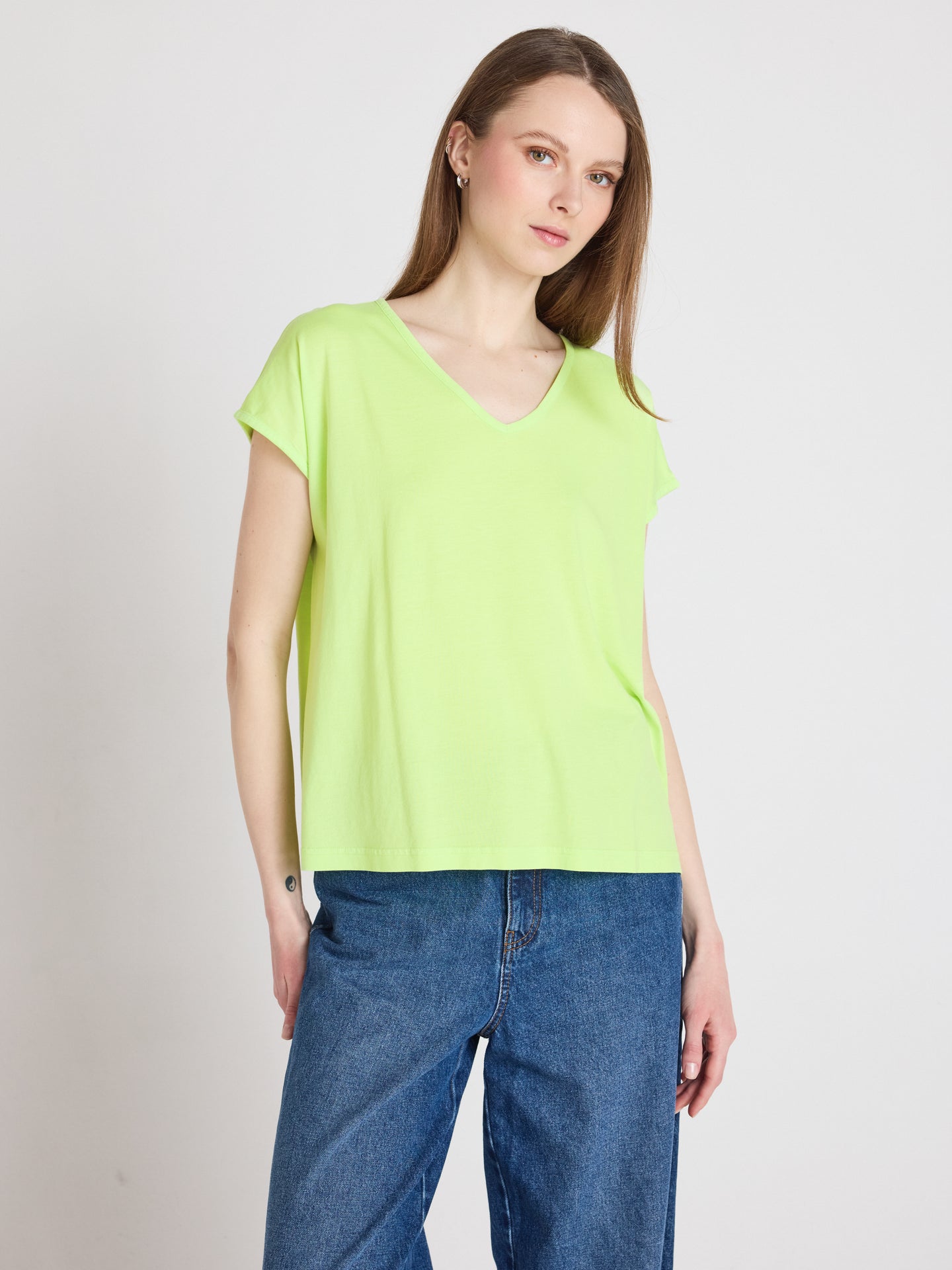 t-shirt mercy - lyocell coton - lemon neon
