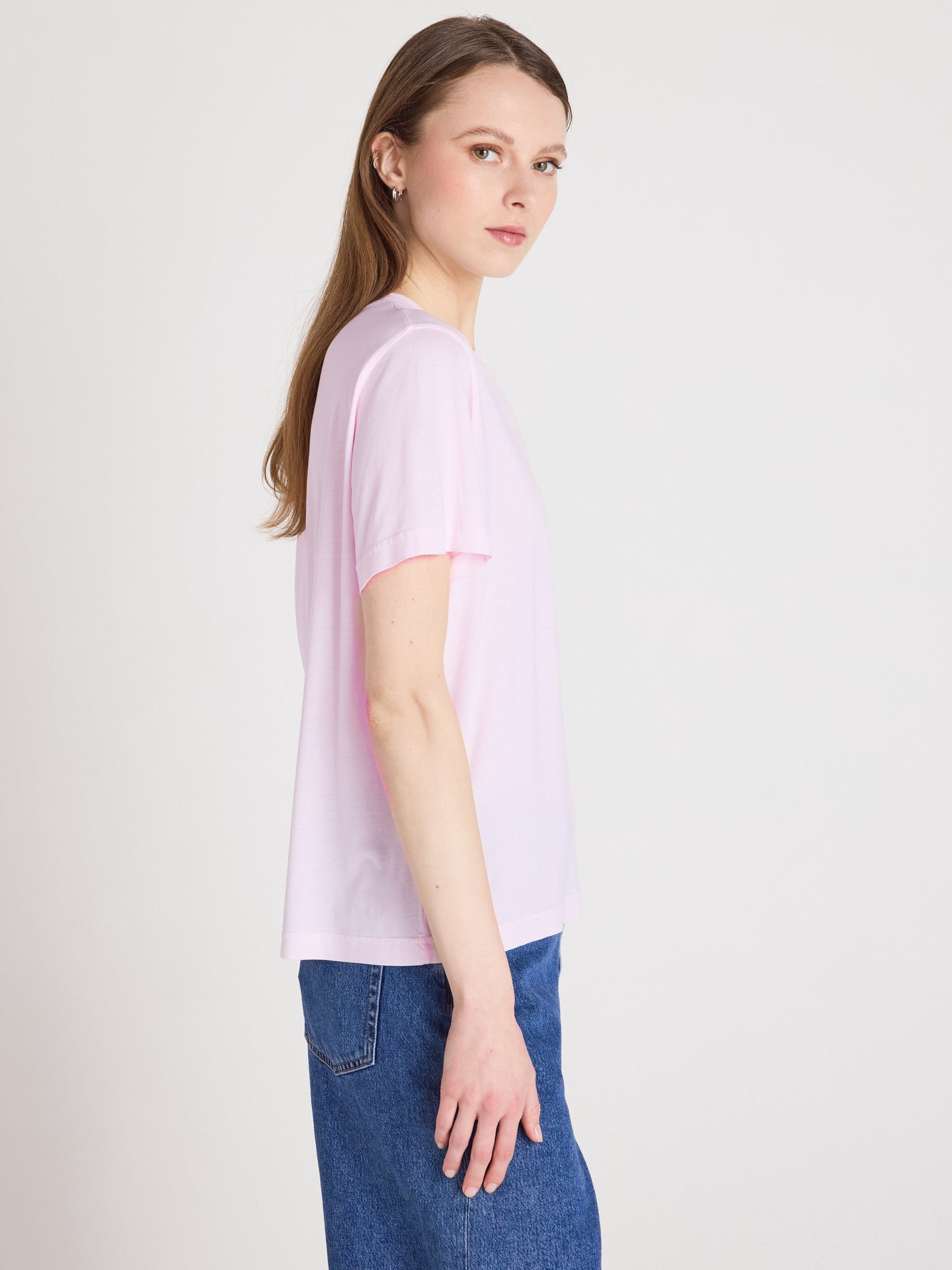 maglietta nina - lyocell e cotone - rosa marshmallow