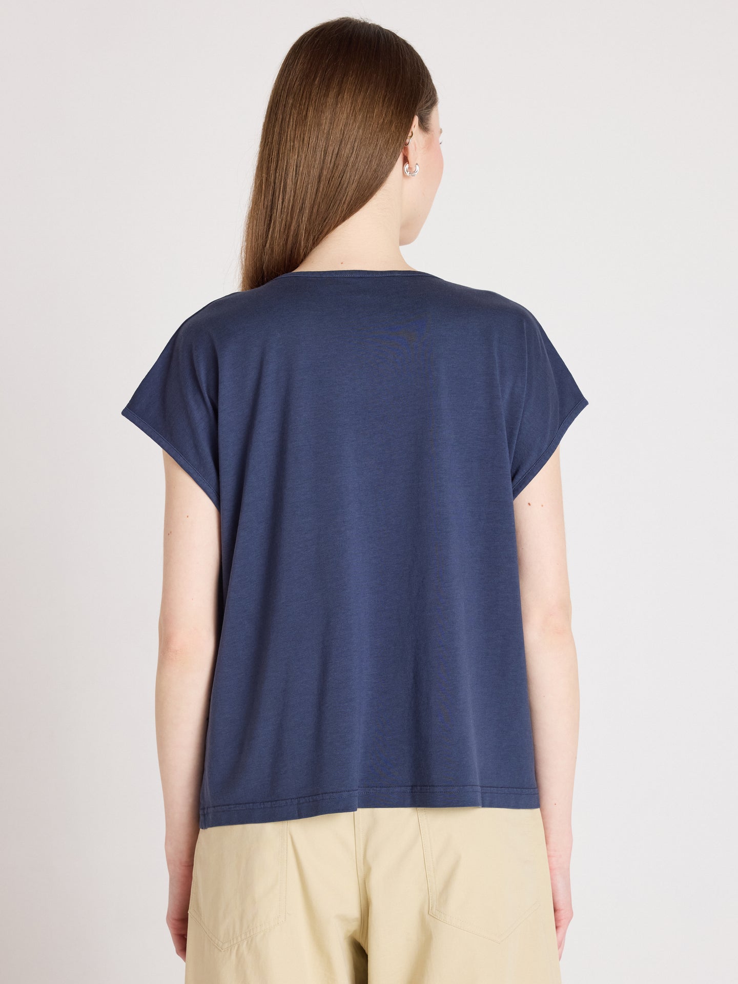 t-shirt mercy - lyocell coton - navy