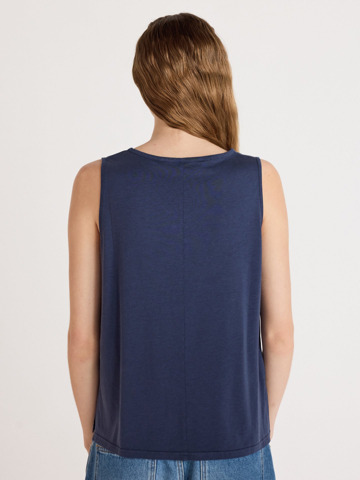 débardeur tess - lyocell coton - navy