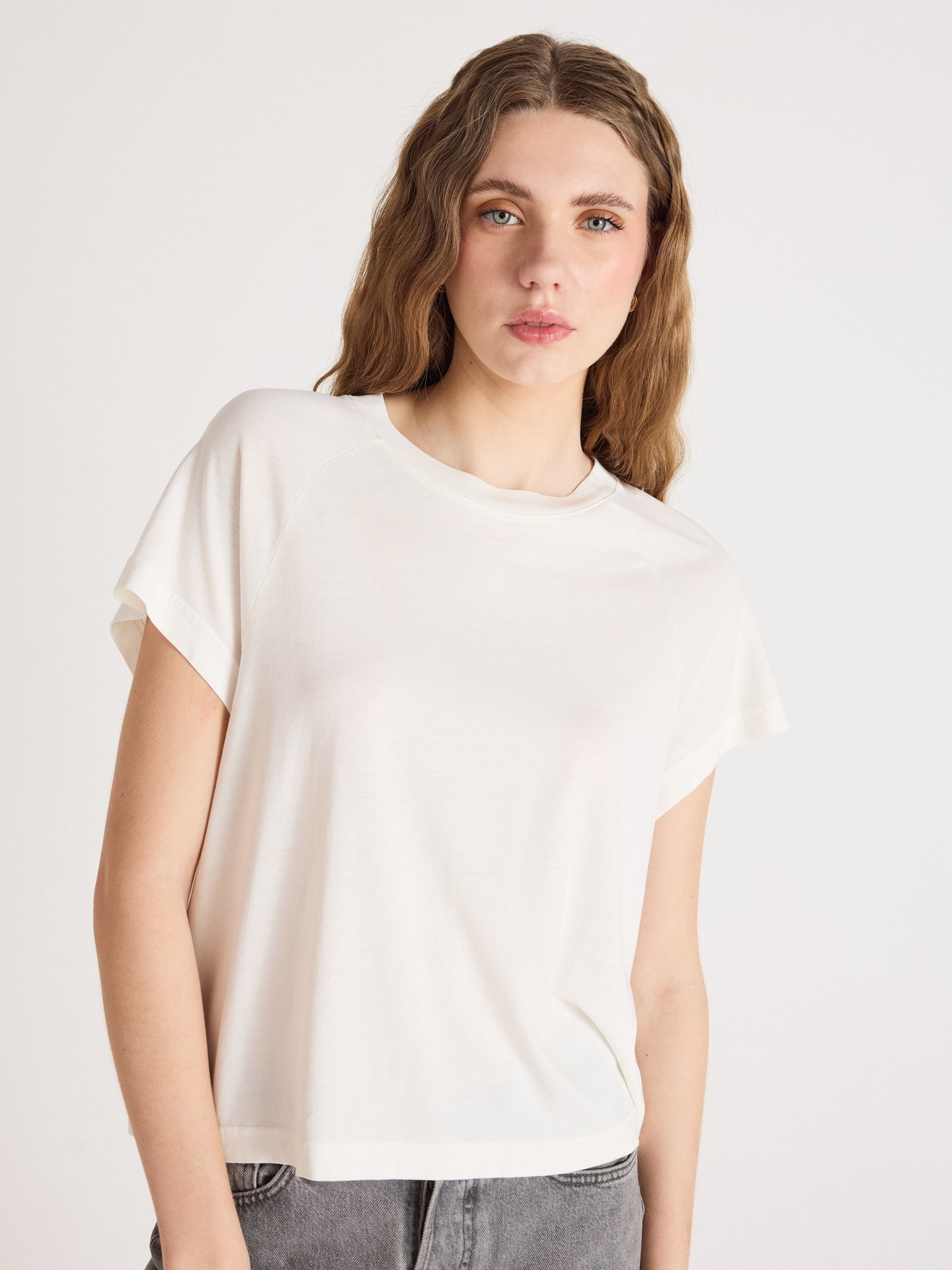 t-shirt tricia - lyocell coton - white