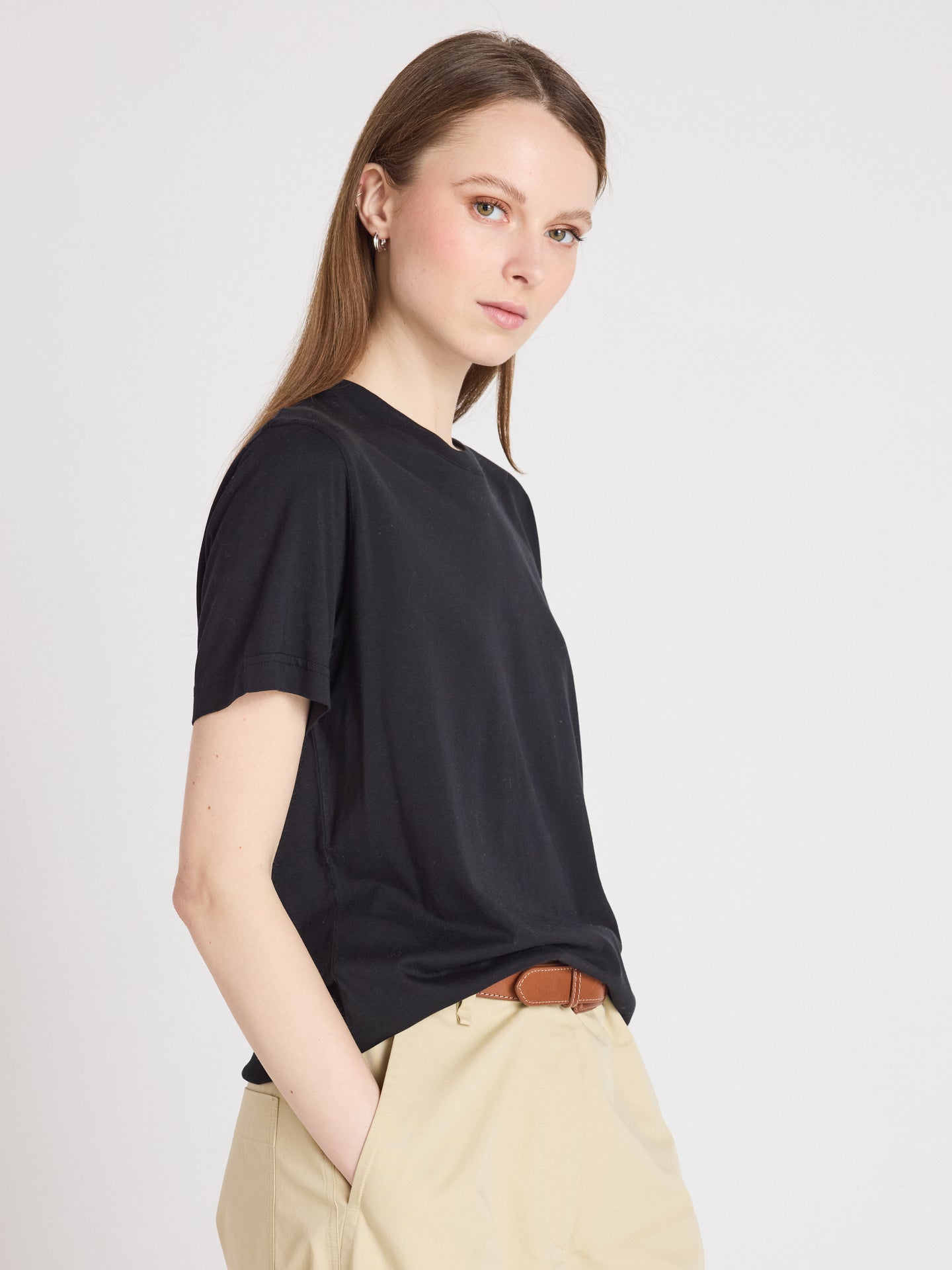 t-shirt nina - lyocell coton - black
