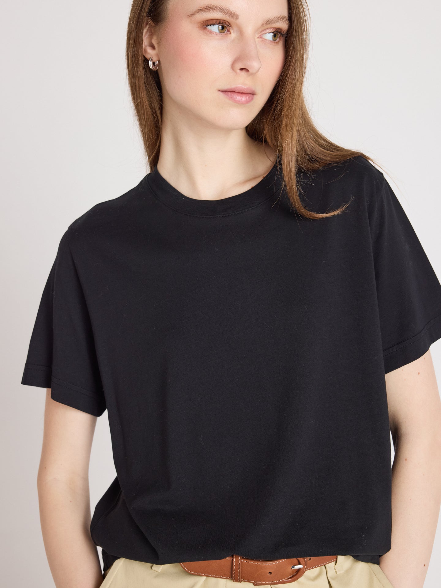 t-shirt nina - lyocell coton - black