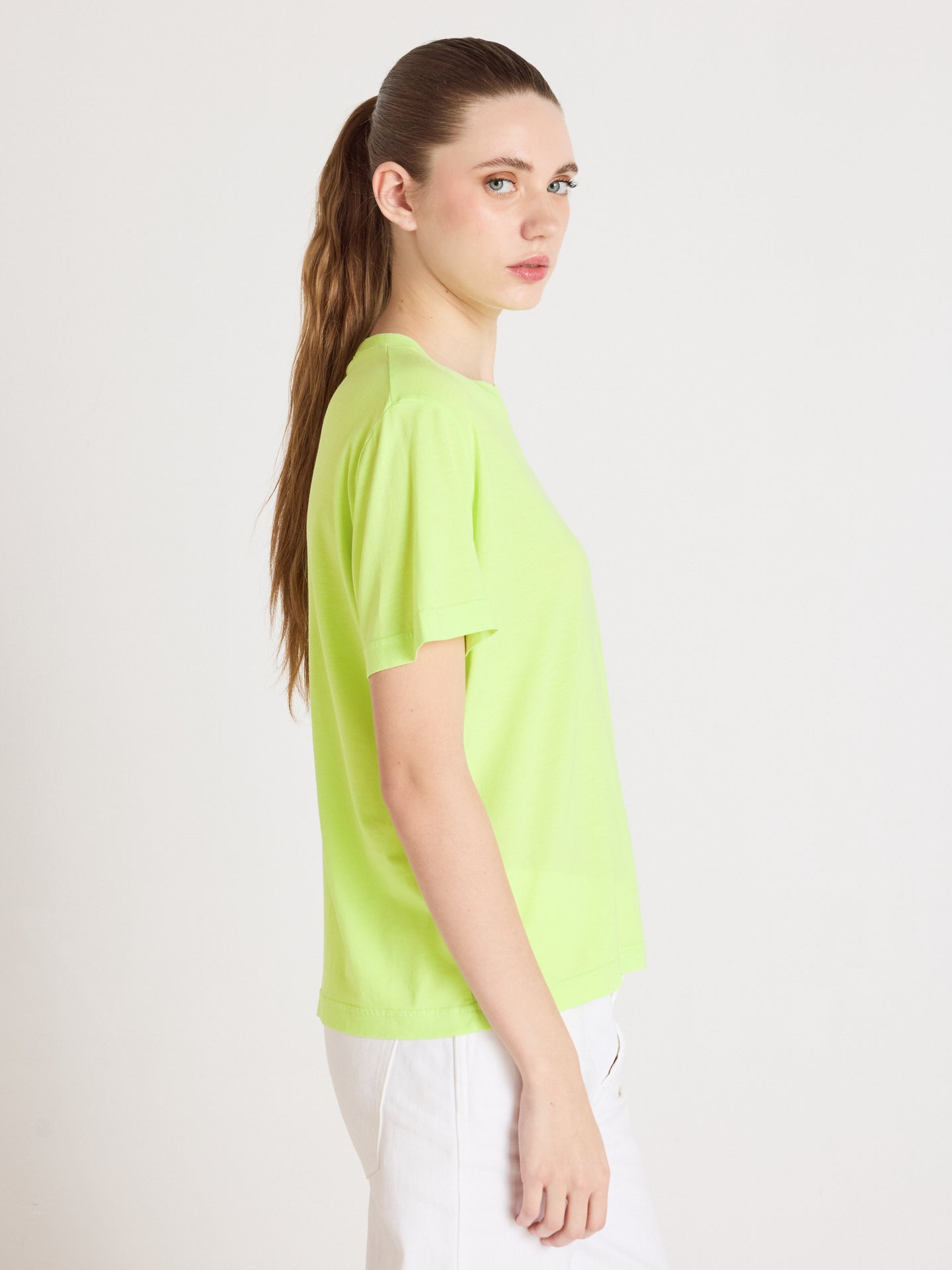 t-shirt nina - lyocell coton - lemon neon