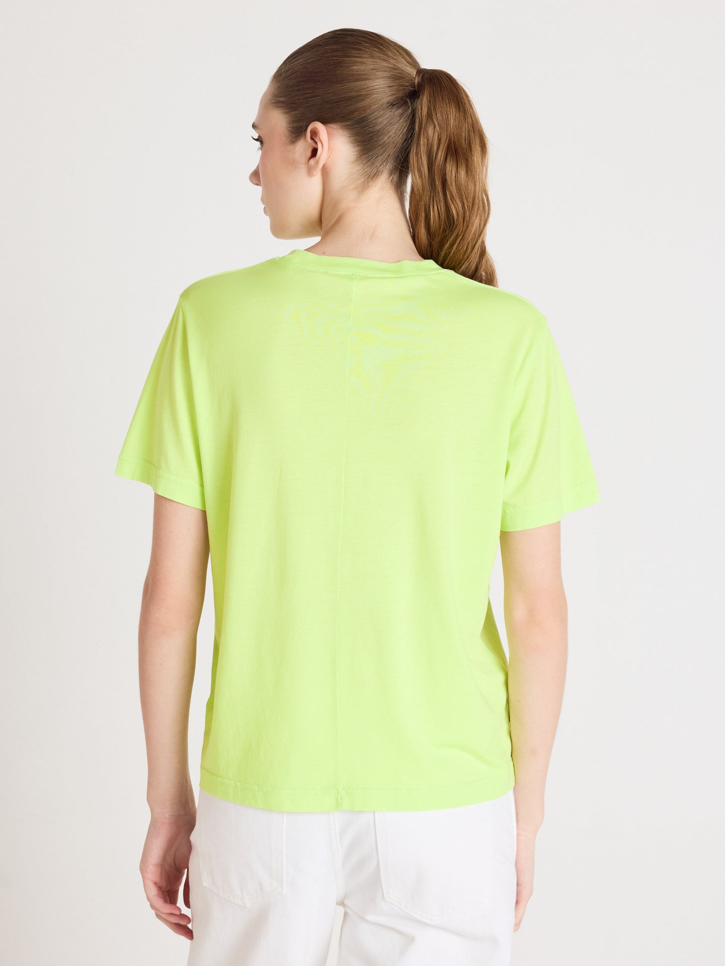 t-shirt nina - lyocell coton - lemon neon