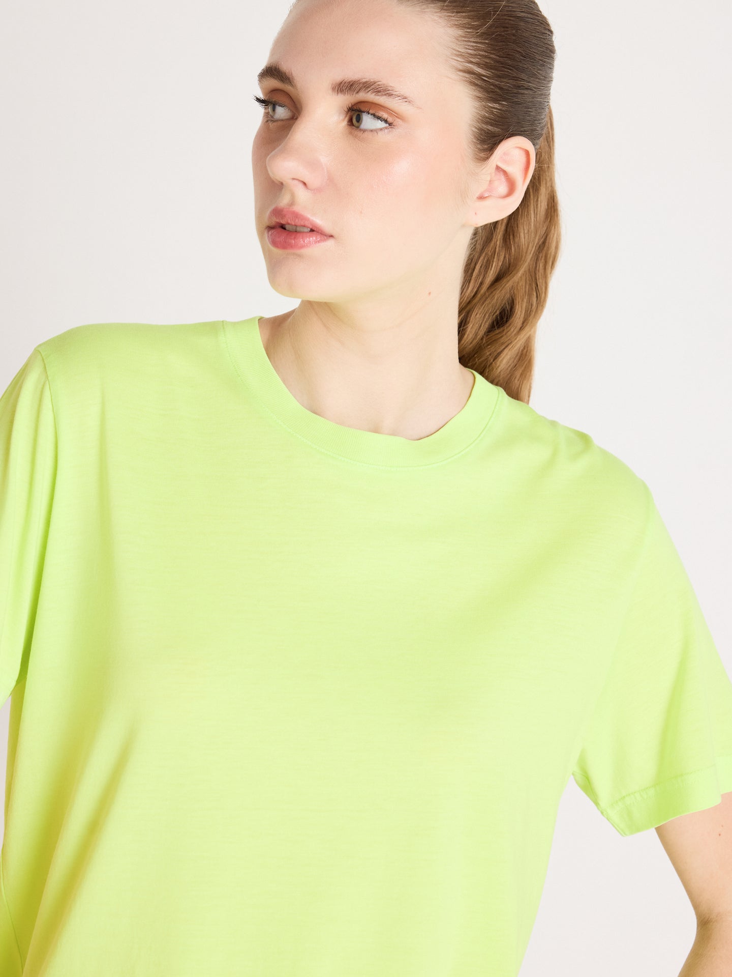 t-shirt nina - lyocell coton - lemon neon