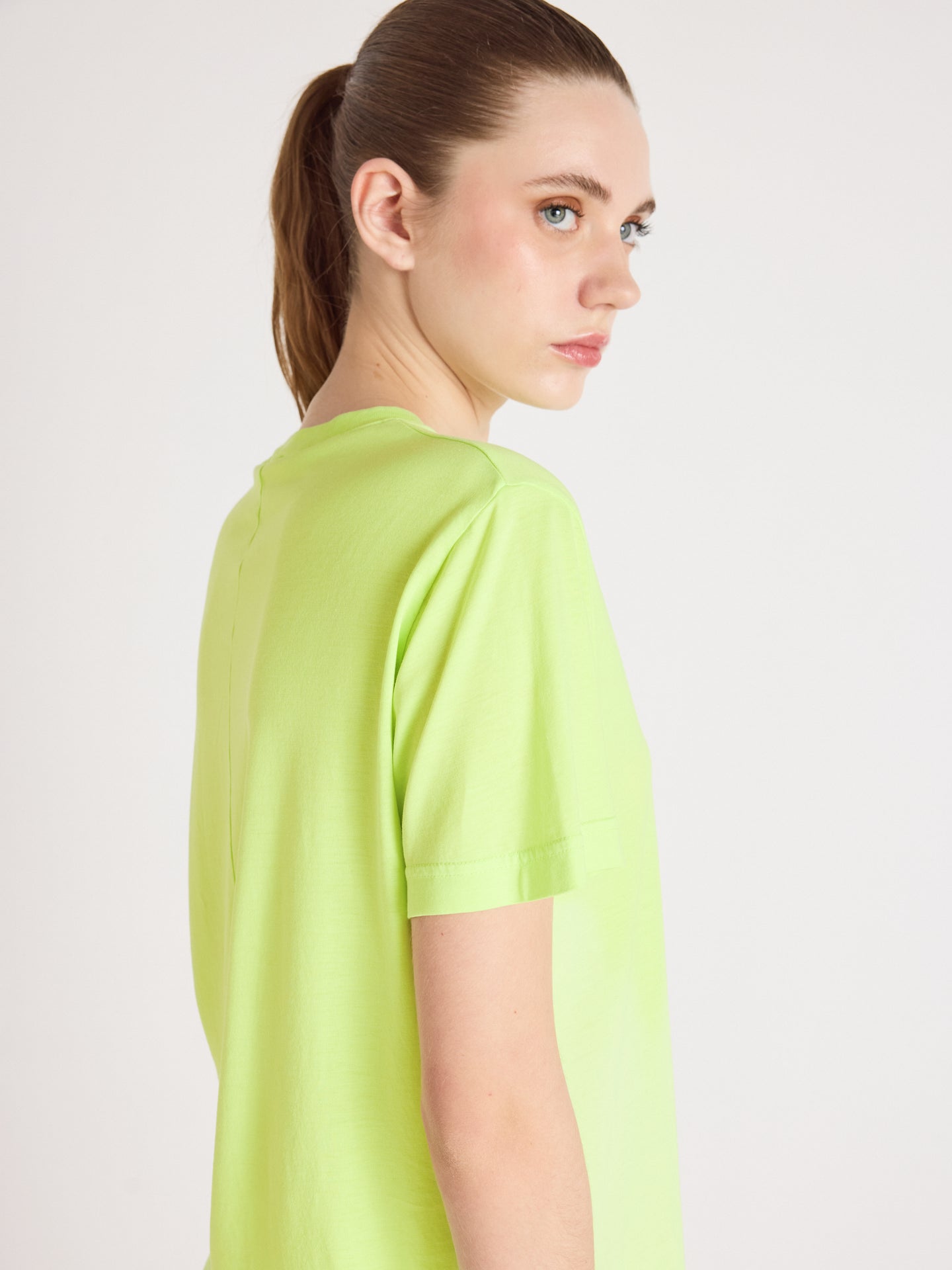 t-shirt nina - lyocell coton - lemon neon