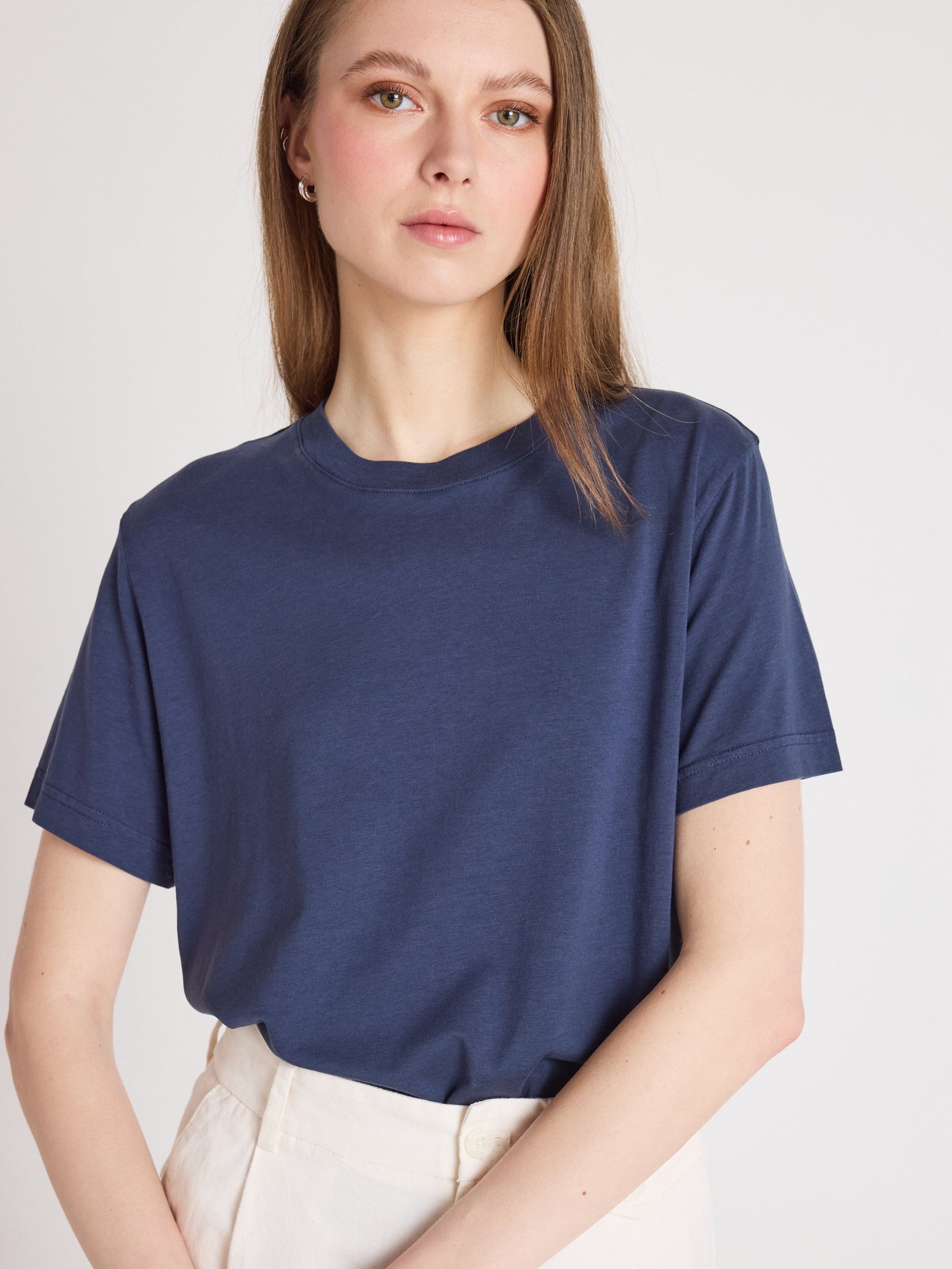 t-shirt nina - lyocell coton - navy