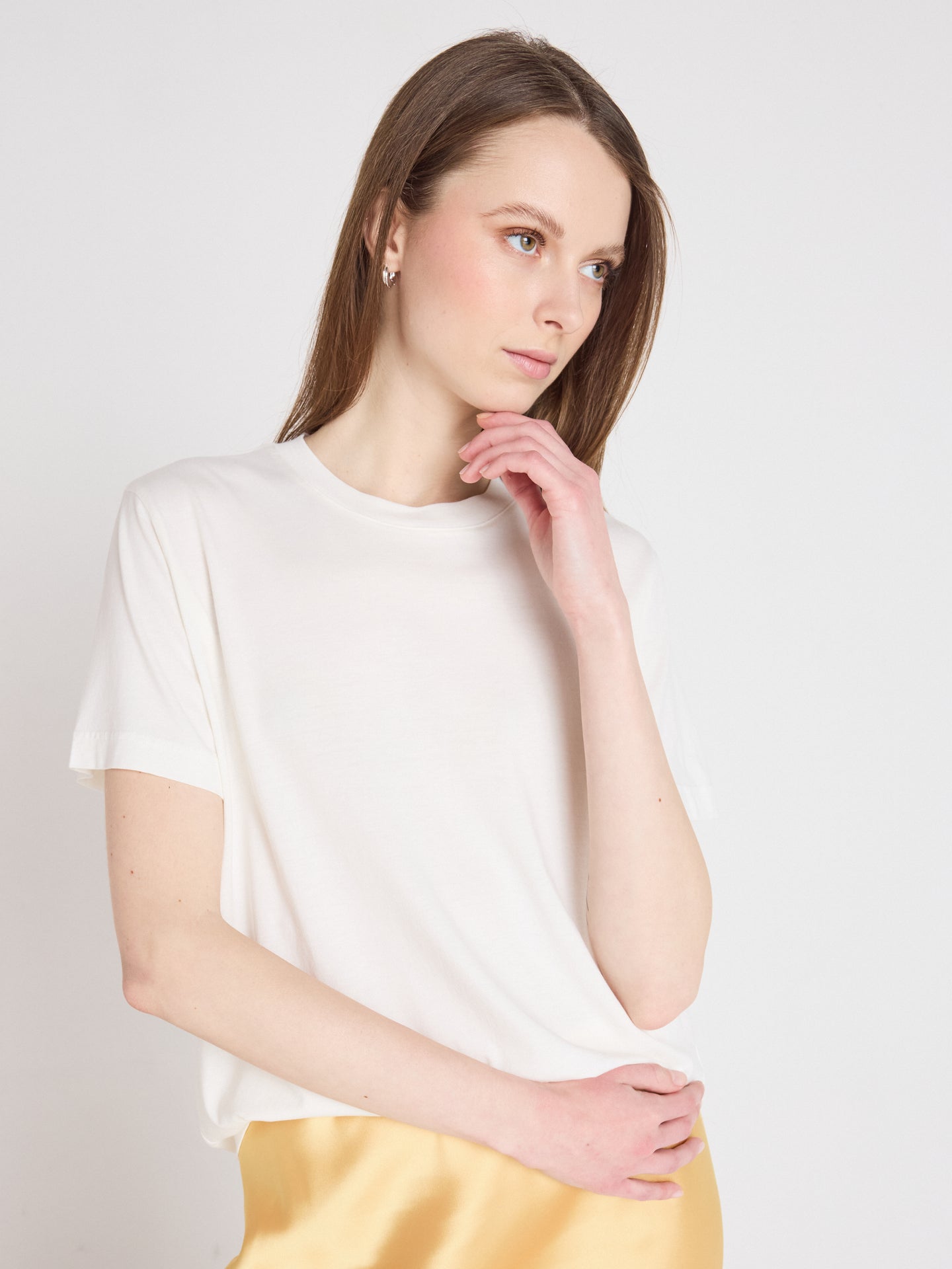 t-shirt nina - lyocell coton - white