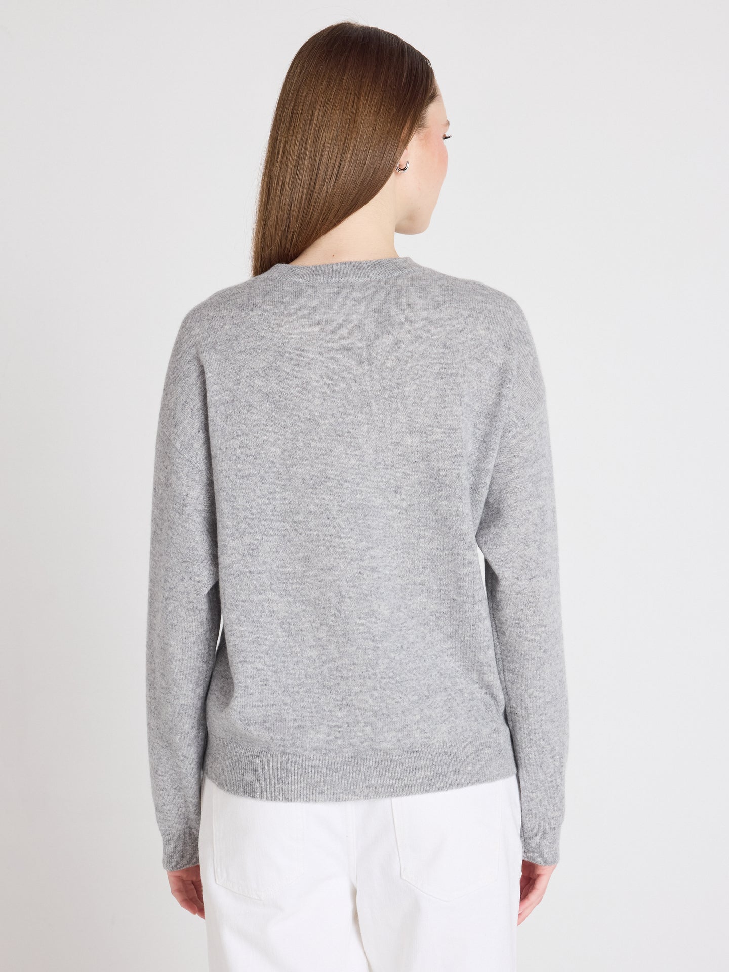 clubber - Pullover aus 100 % Kaschmir - light heather grey