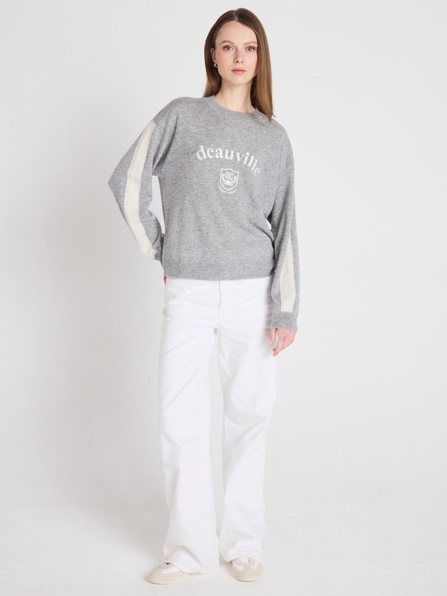 clubber - Pullover aus 100 % Kaschmir - light heather grey