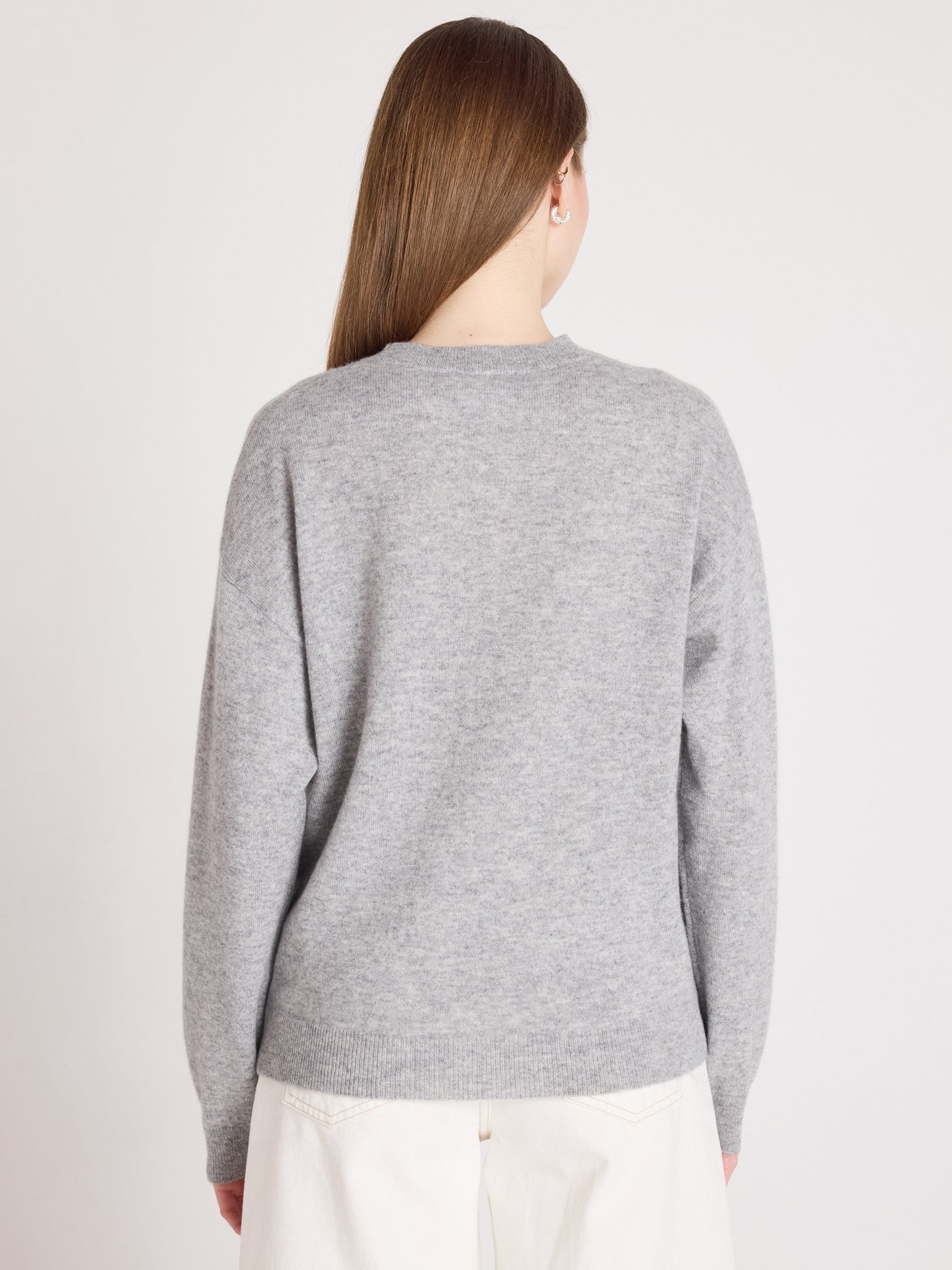 clubber - Pullover aus 100 % Kaschmir - light heather grey