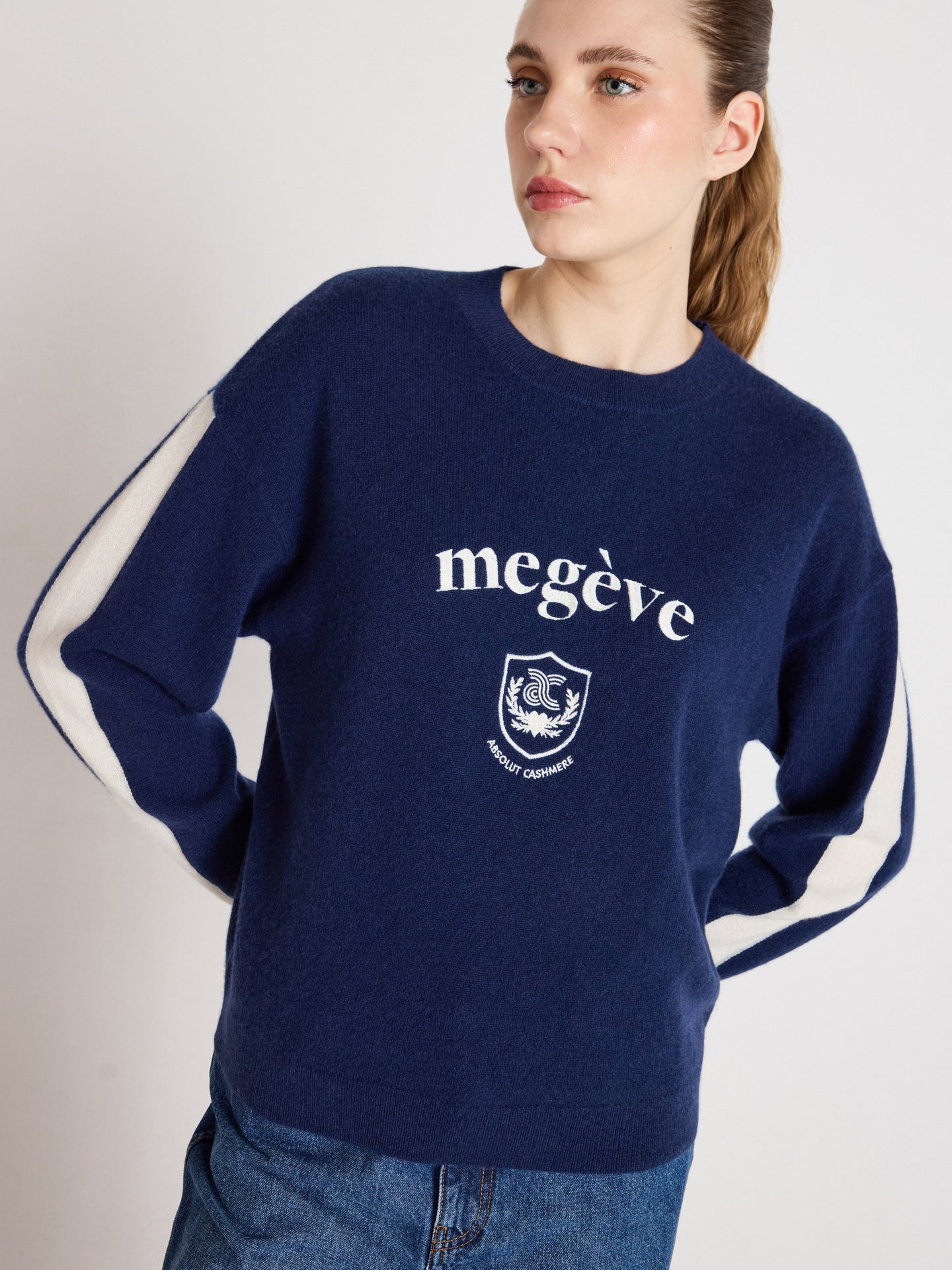 clubber - Pullover aus 100 % Kaschmir - Navy