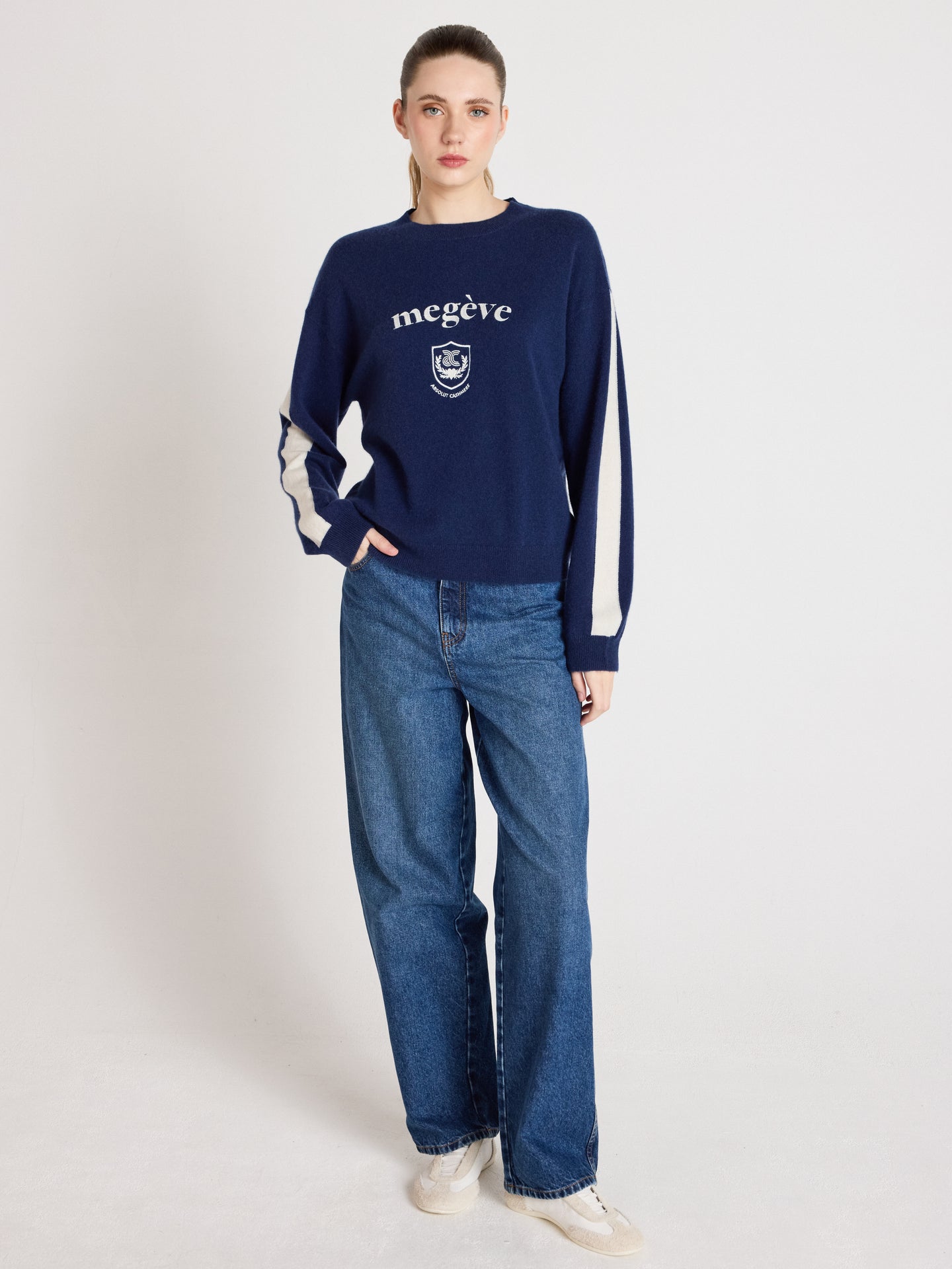 clubber - Pullover aus 100 % Kaschmir - Navy