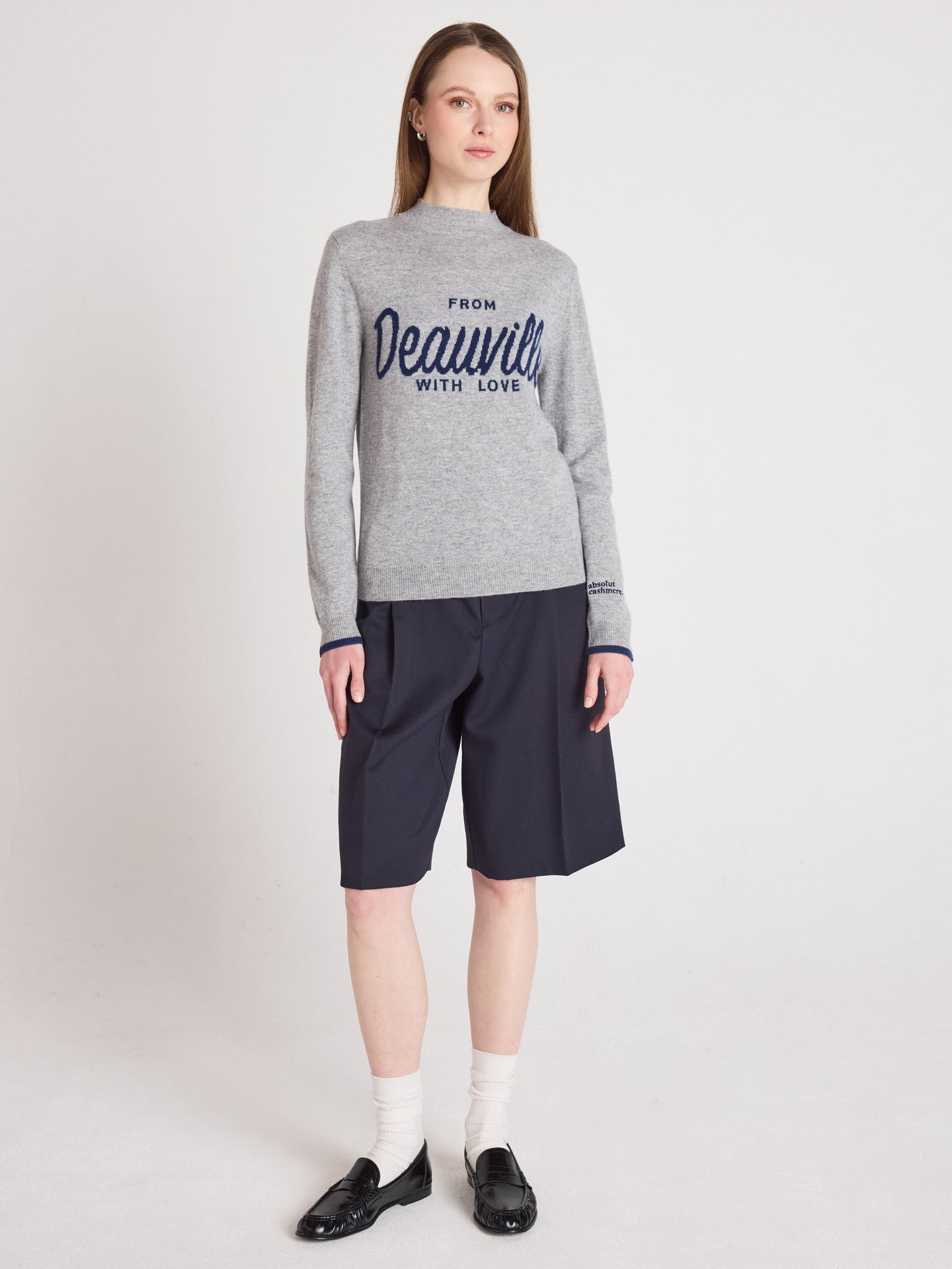 lover - 100% cashmere sweater - navy