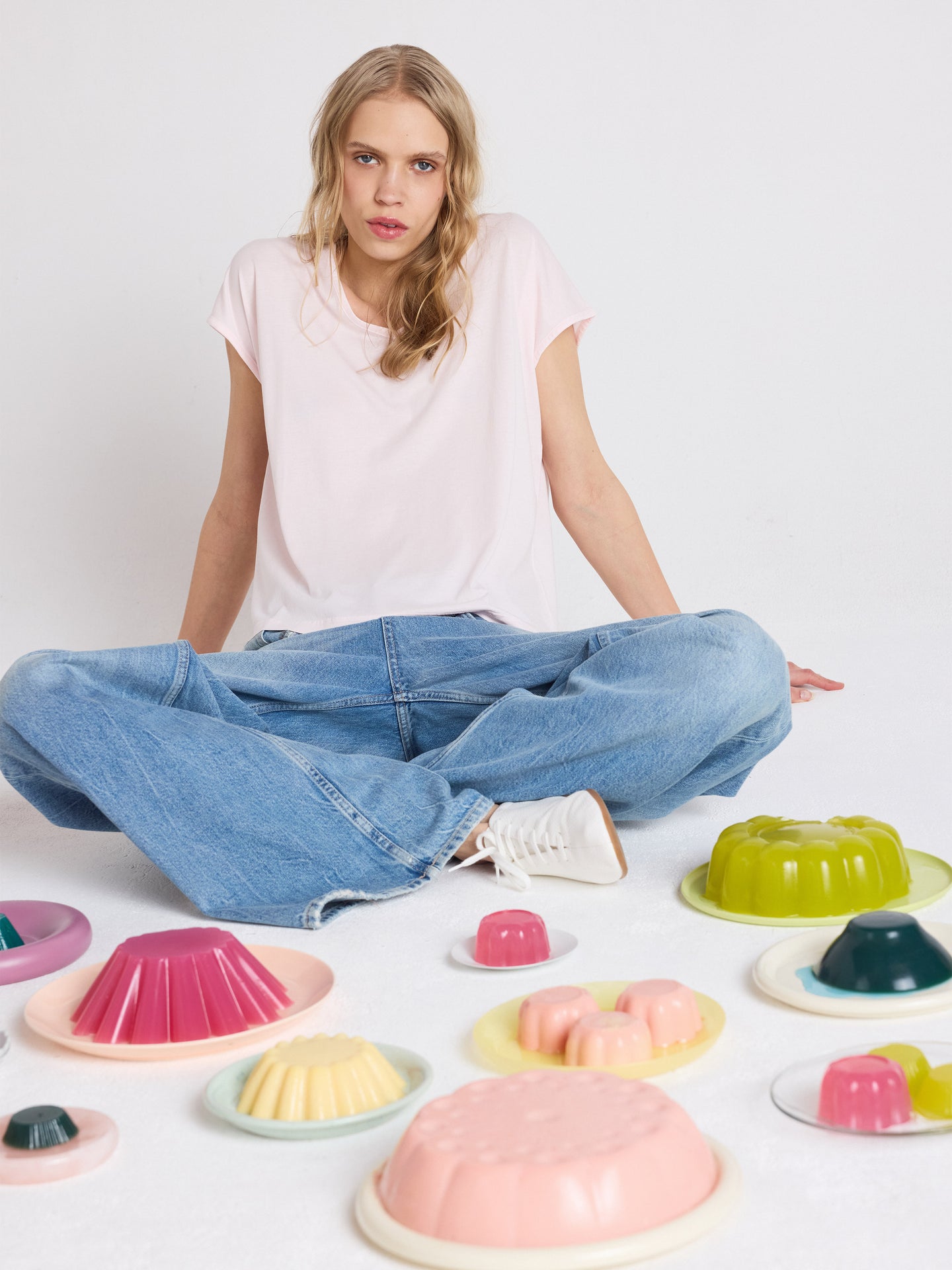 maglietta nina - lyocell e cotone - rosa marshmallow
