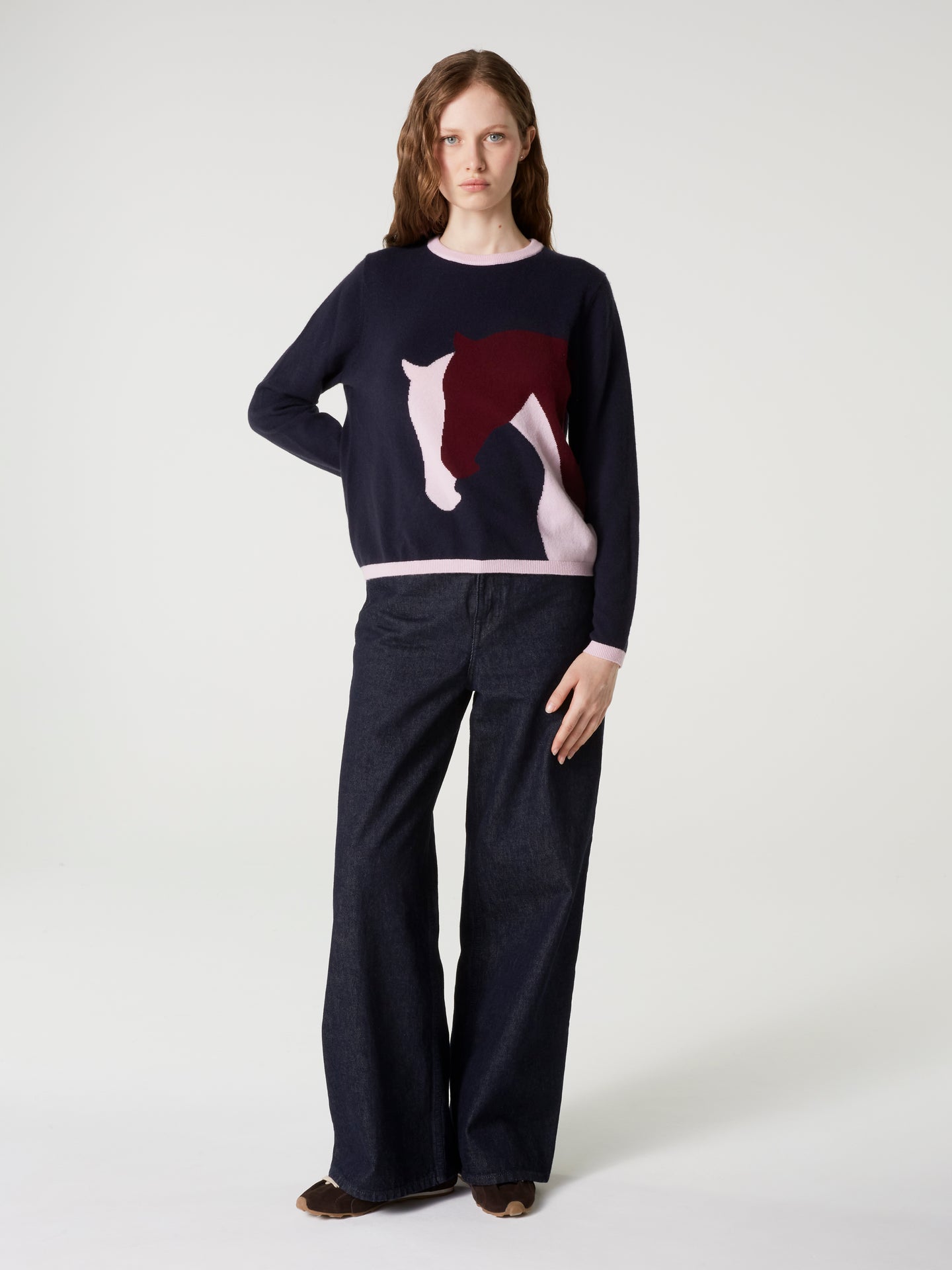 pull haras - Cachemire - navy