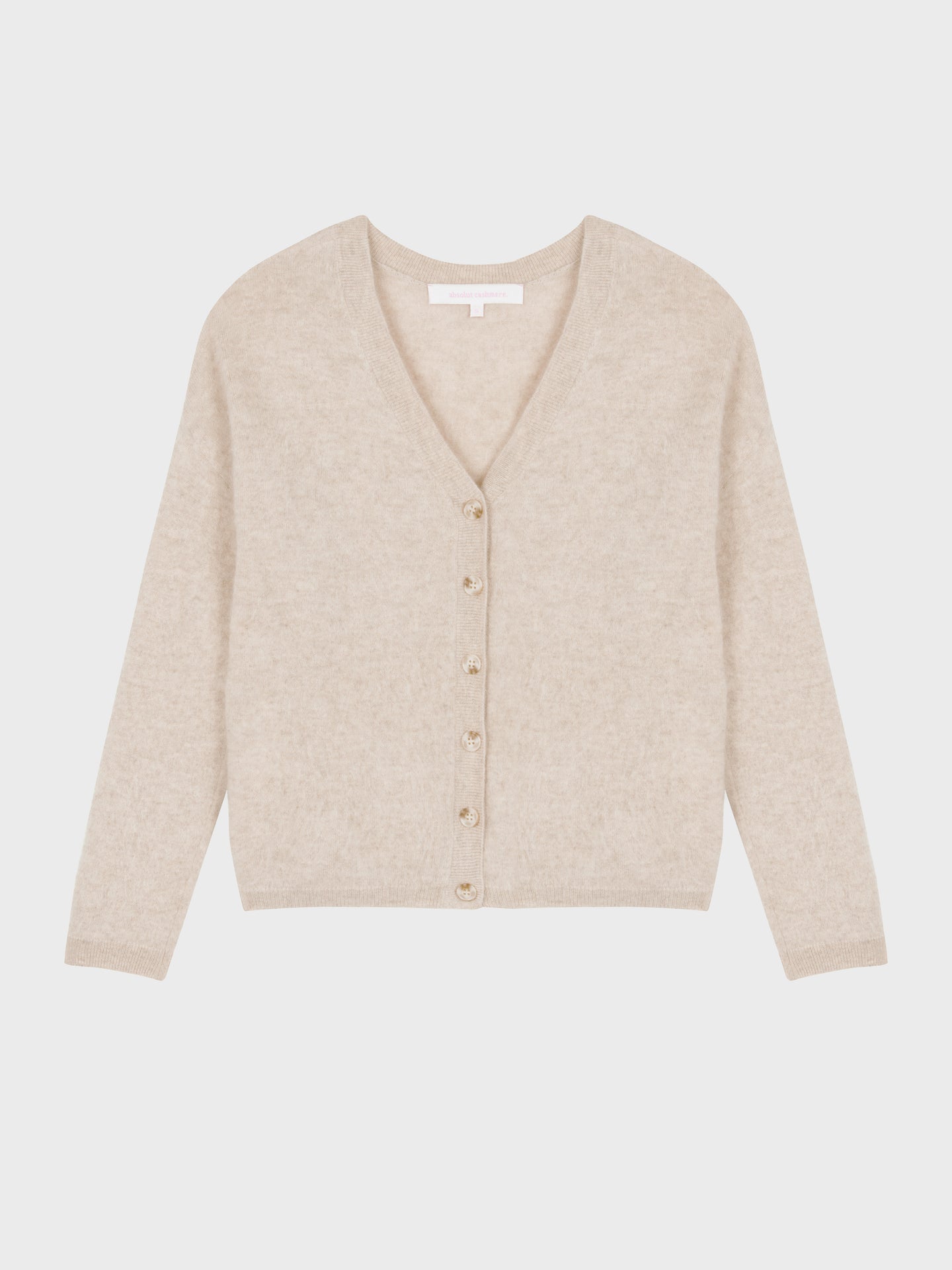 cardigan debora - geborsteld kasjmier - oat