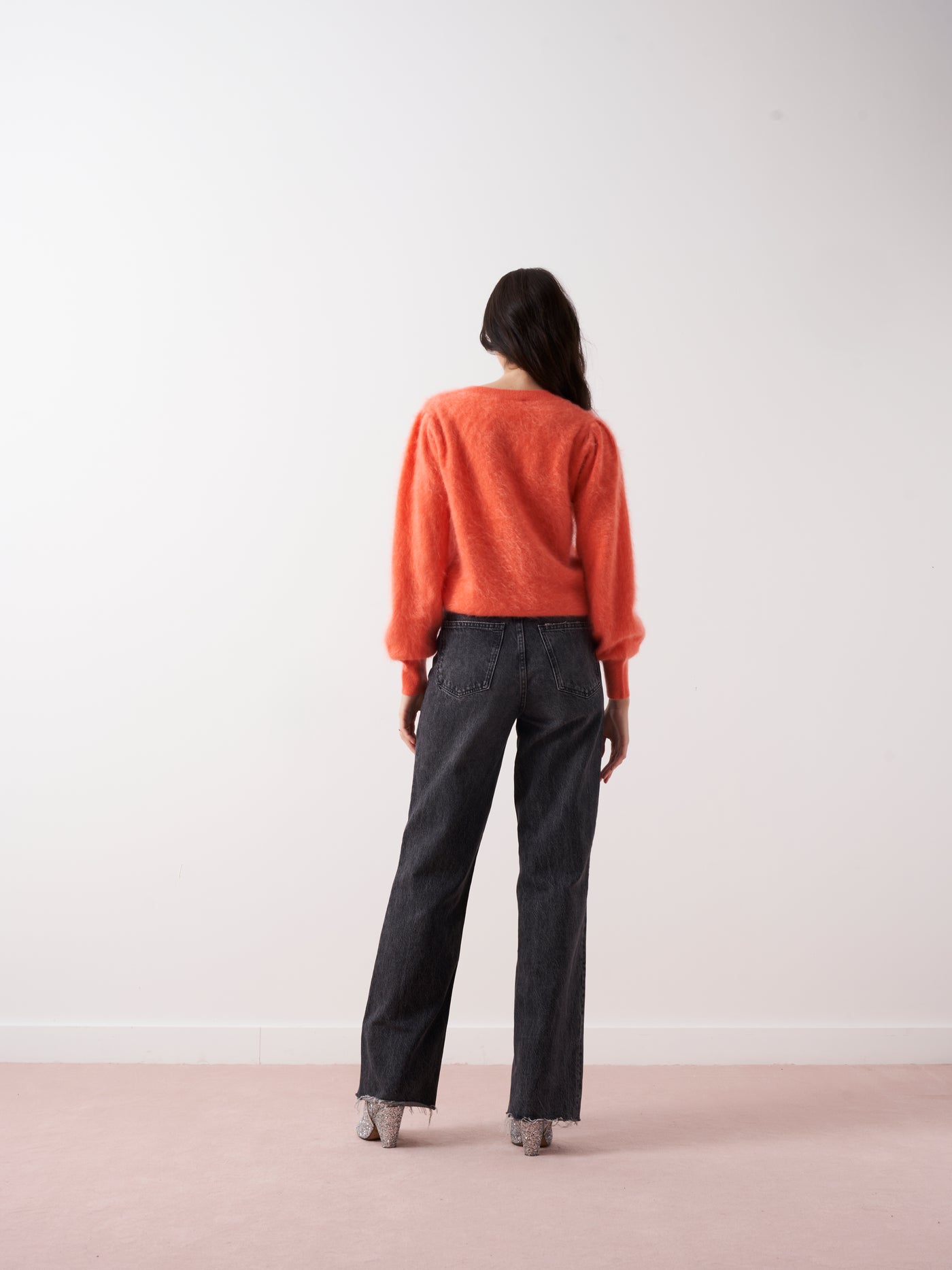 tasha - Pull en cachemire brossé - melon