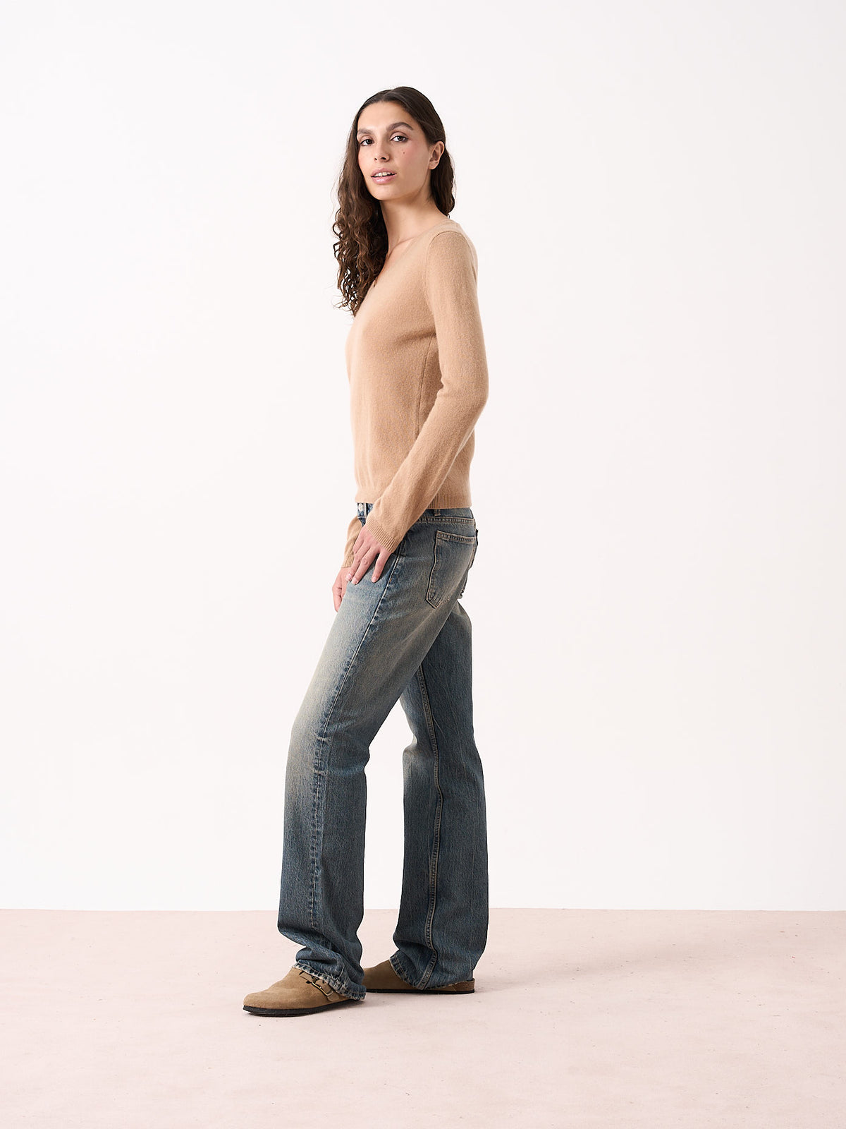 aife - Pull 100% cachemire - toffee