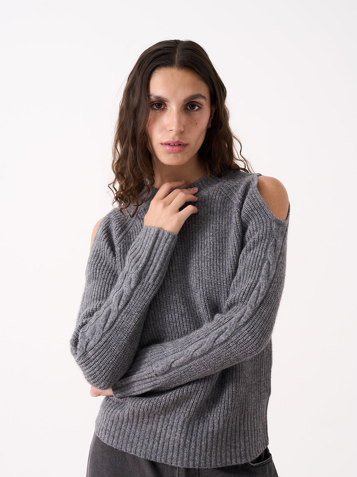 keelin - Yak and cashmere sweater - dark heather gray