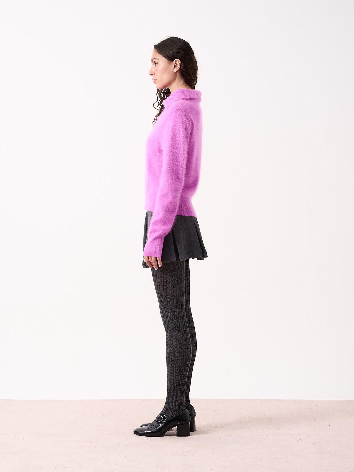 nena - Pull en cachemire brossé - purple neon