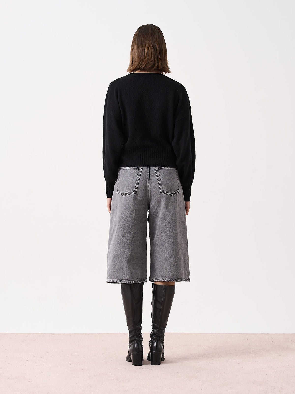 eugenie - 100% cashmere cardigan - black