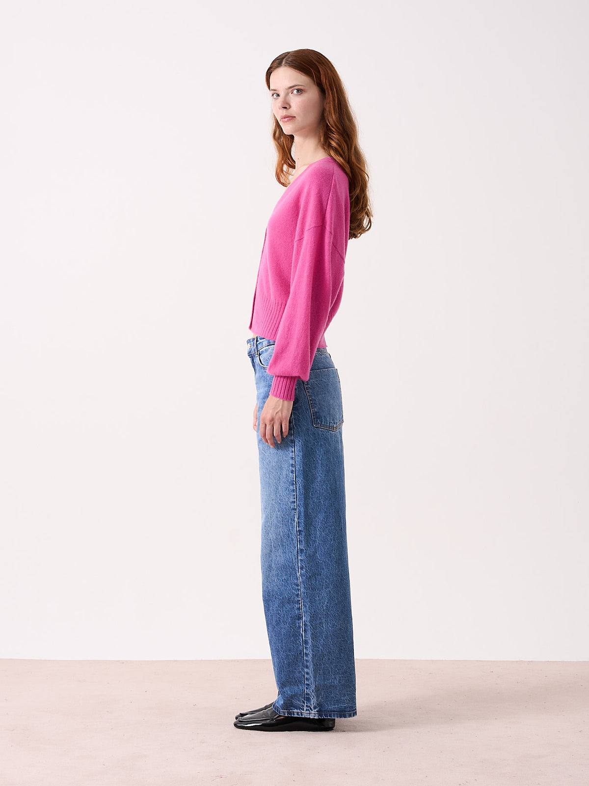 eugenie - 100% cashmere cardigan - rosebud