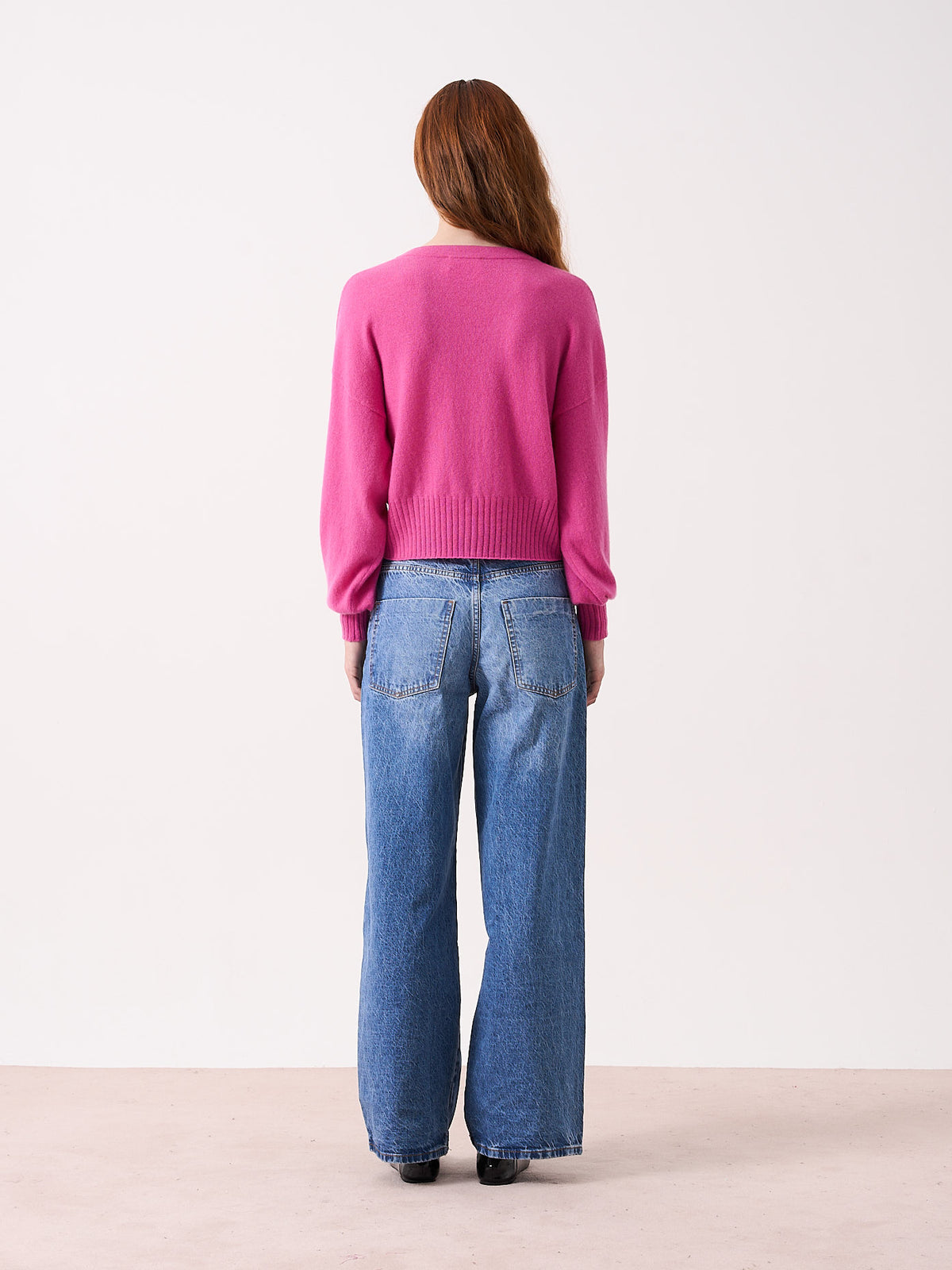 eugenie - 100% cashmere cardigan - rosebud