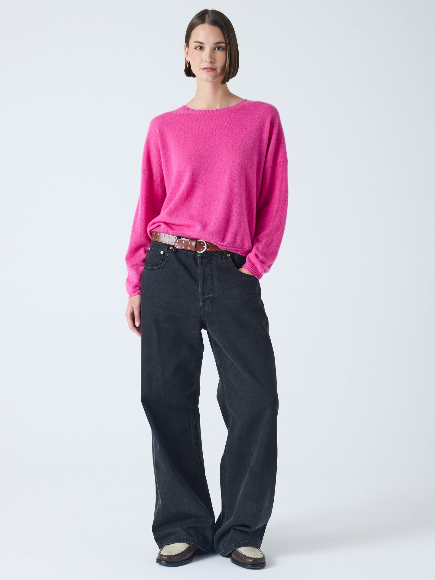 kaira - Pull col rond 100% cachemire - rosebud