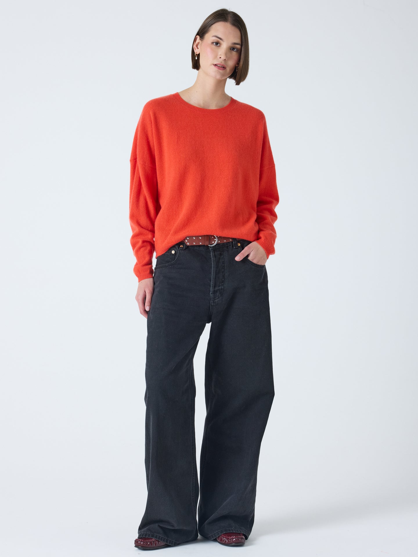 kaira - Pull col rond 100% cachemire - sunset