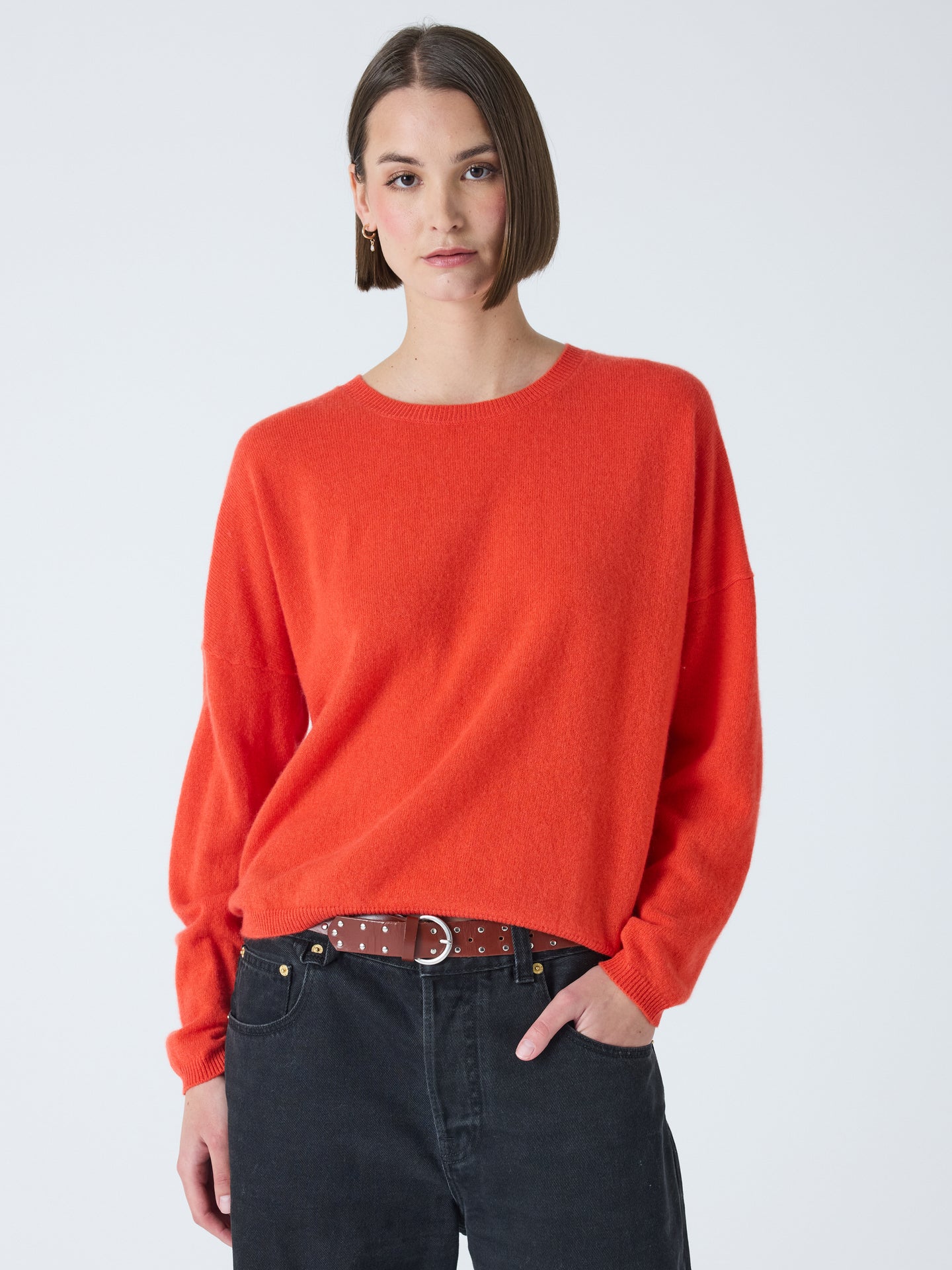 kaira - Pull col rond 100% cachemire - sunset