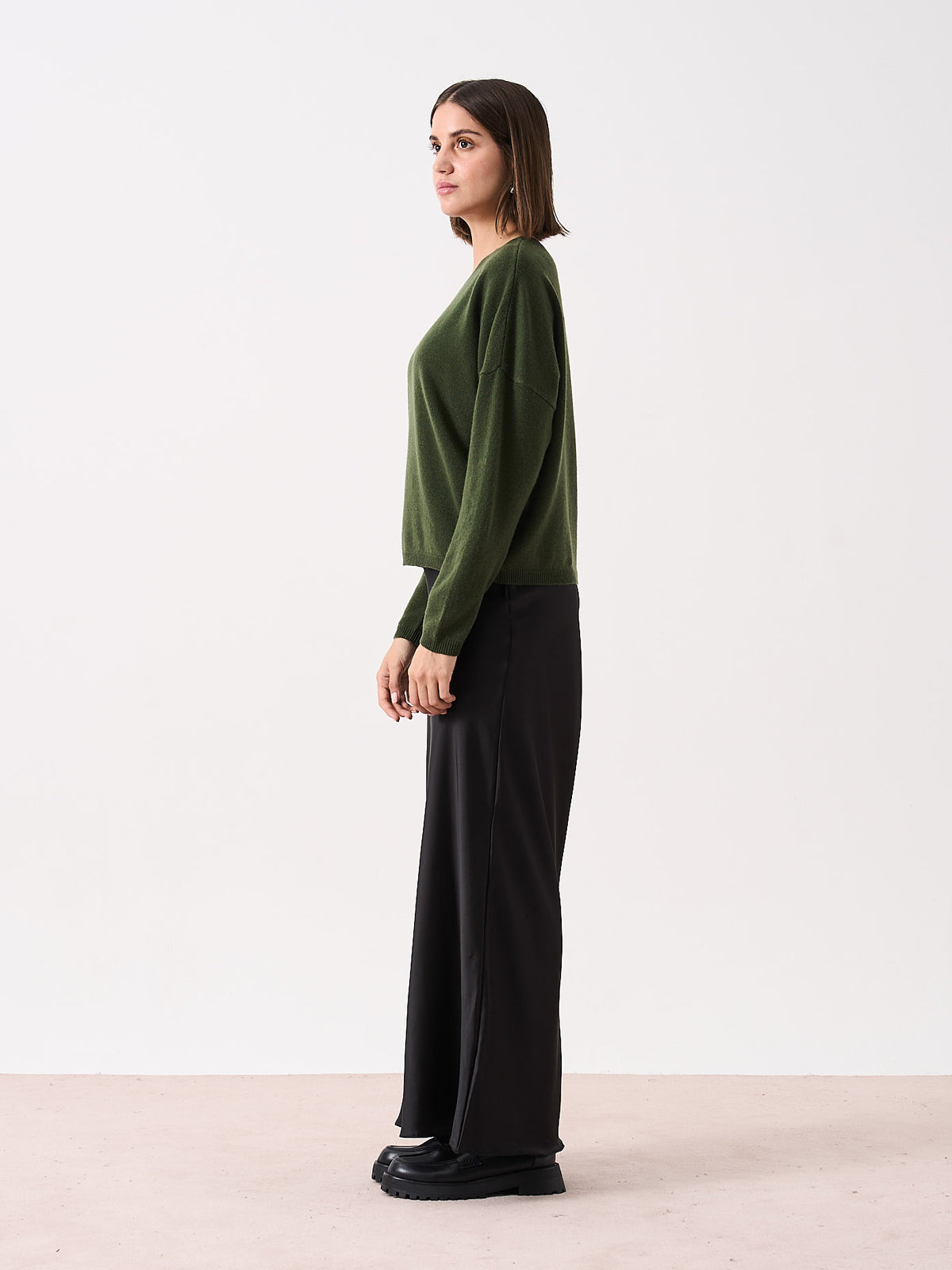 kaira - Pull col rond 100% cachemire - artichoke