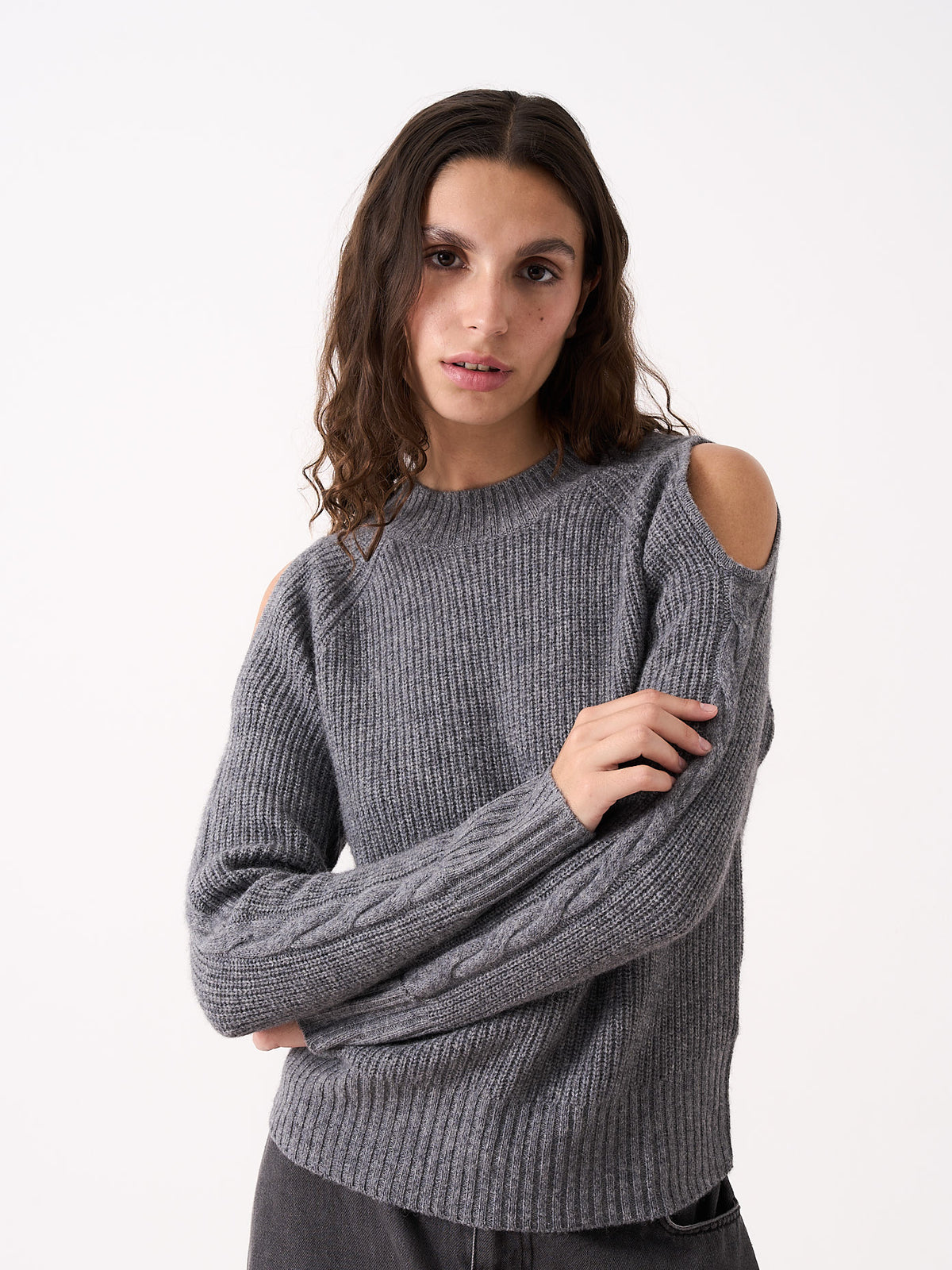 keelin - Yak and cashmere sweater - dark heather gray
