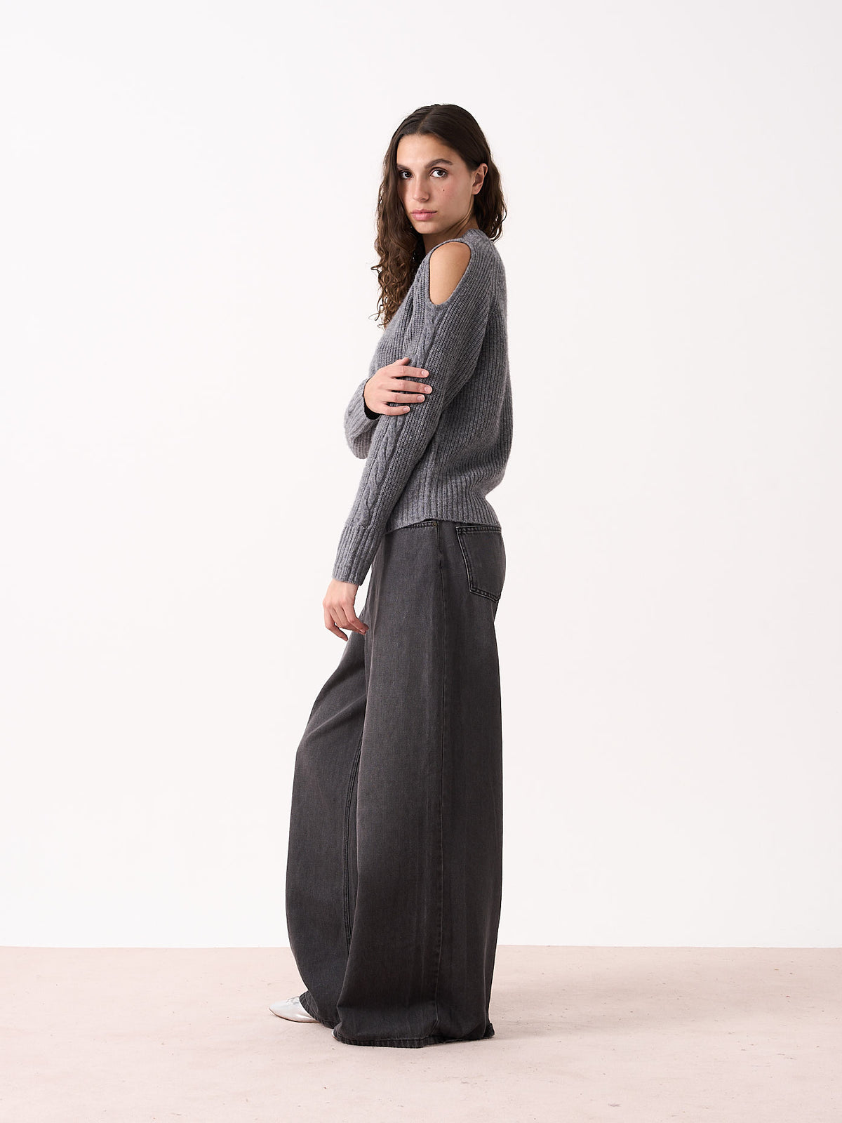 keelin - Yak and cashmere sweater - dark heather gray