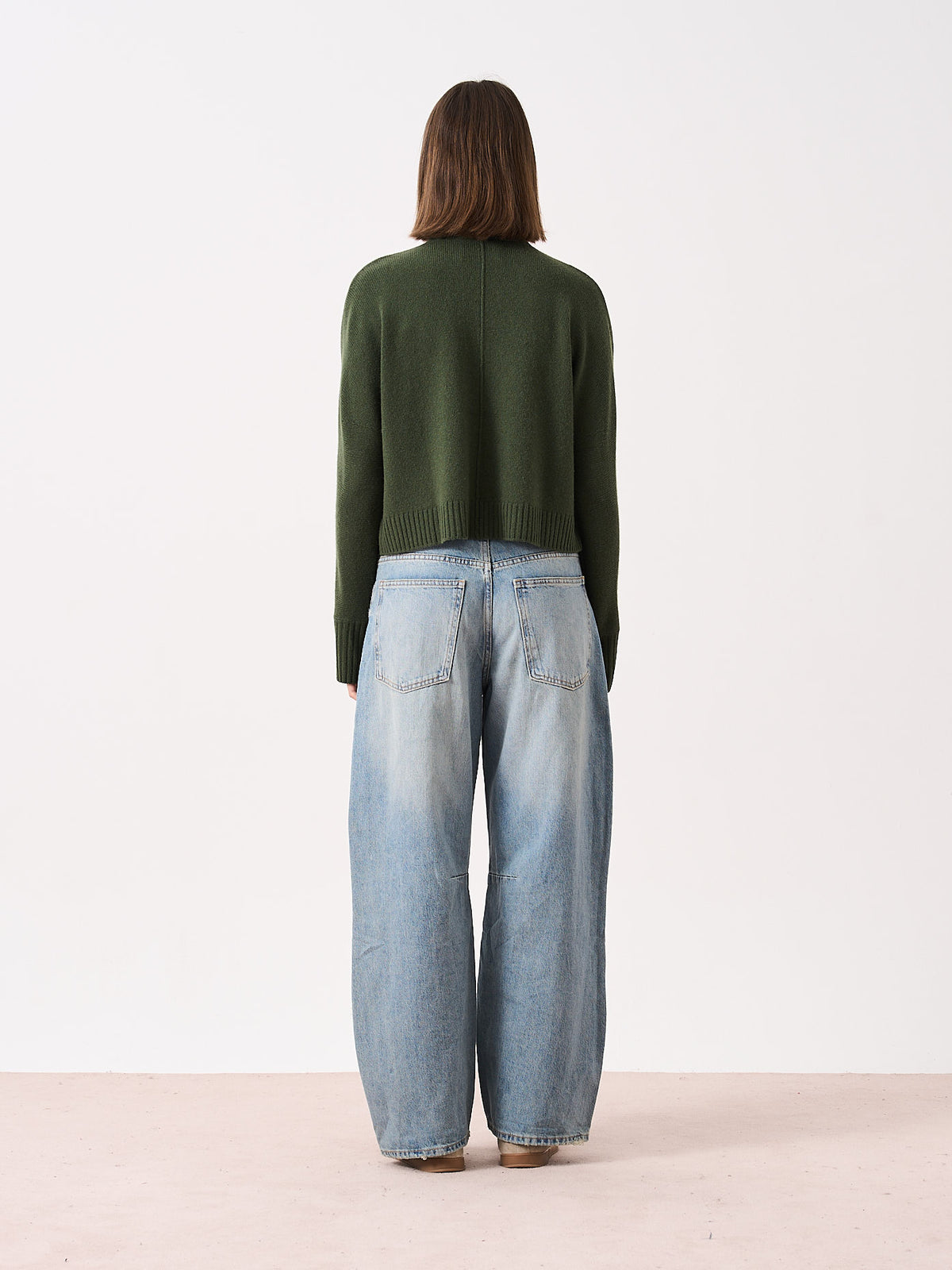 aeryn - Yak and cashmere high-neck sweater - artichoke