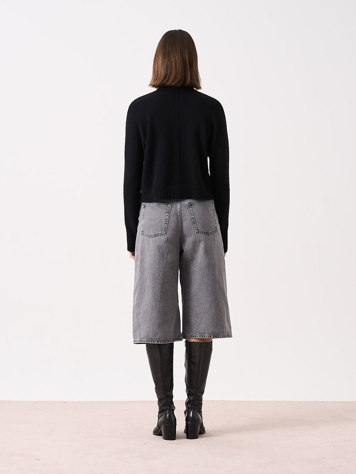 aeryn - Yak and cashmere high-neck sweater - black