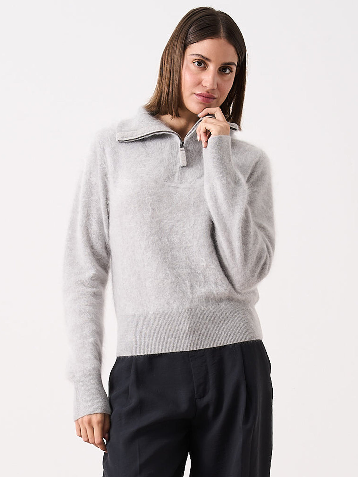 nena - Pull en cachemire brossé - light grey