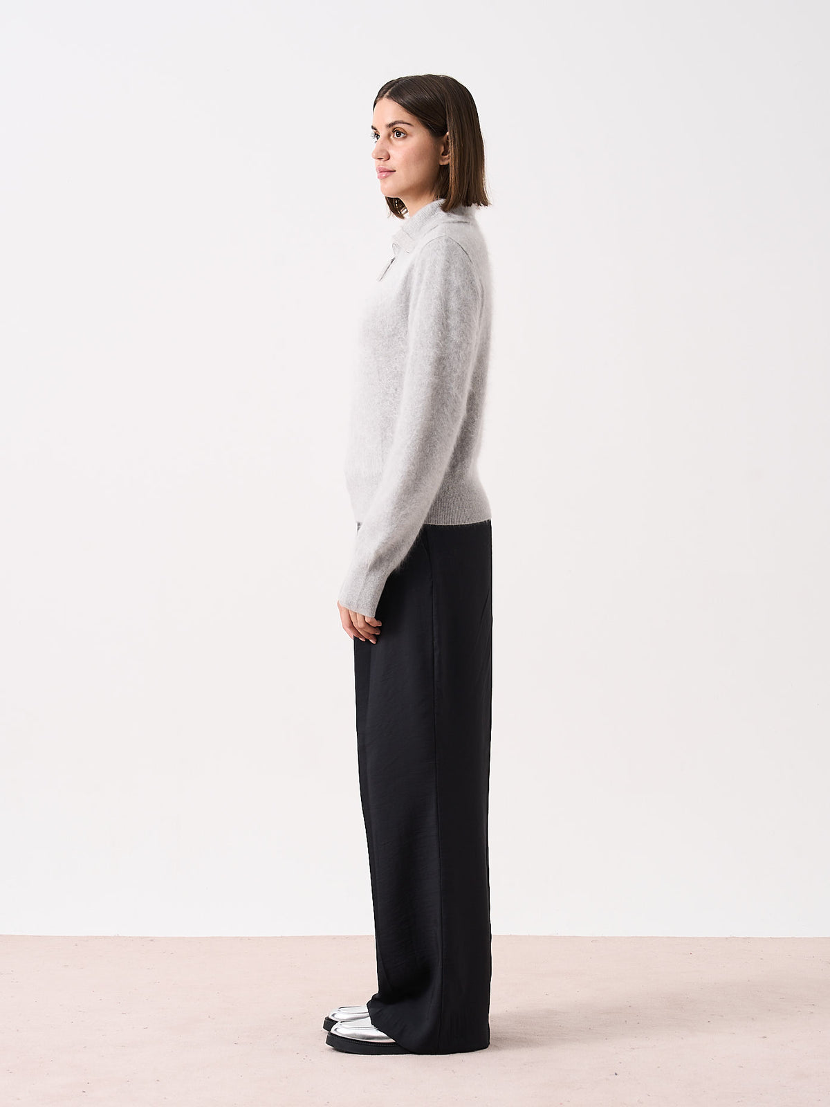 nena - Pull en cachemire brossé - light grey