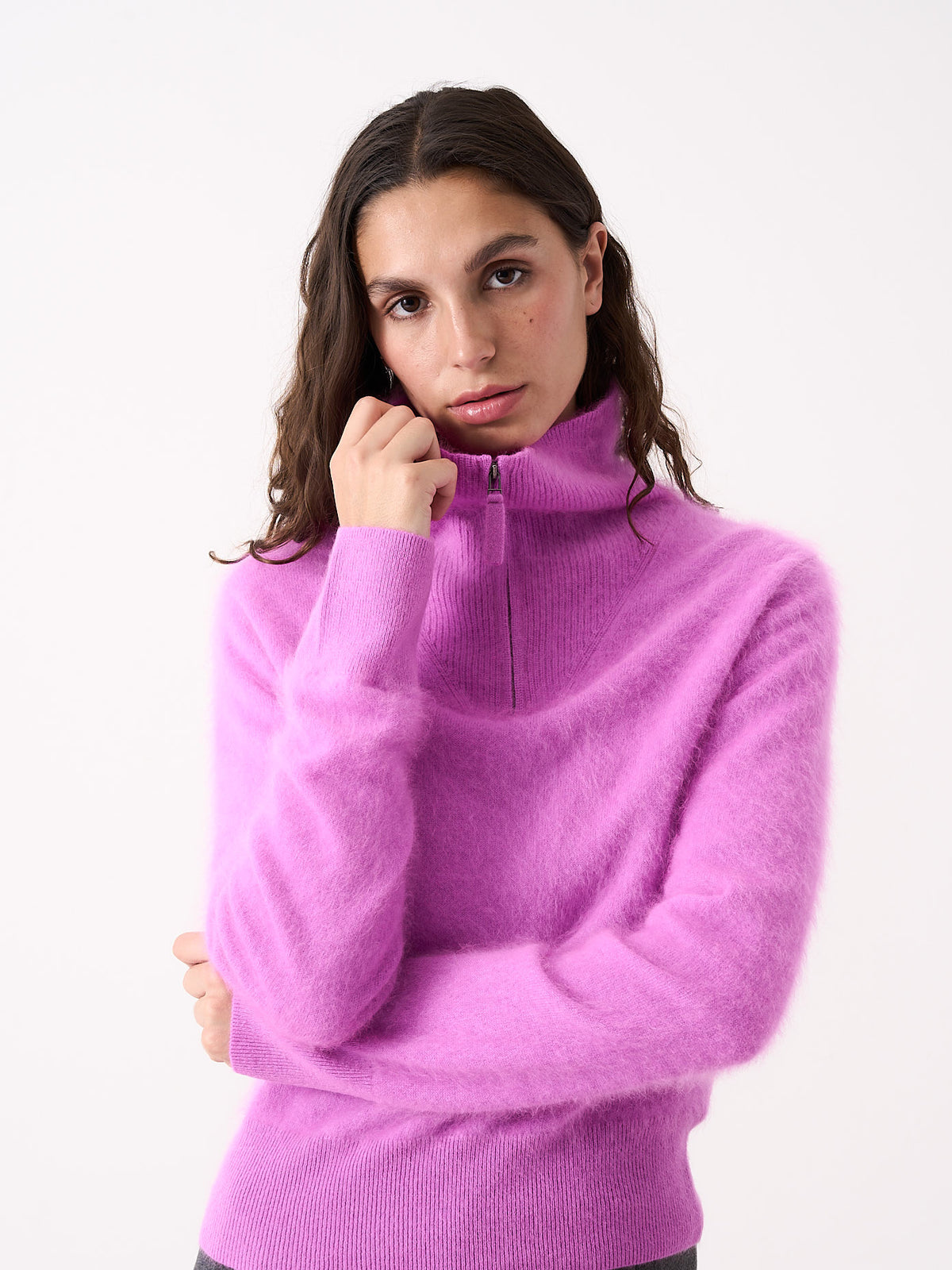 nena - Pull en cachemire brossé - purple neon