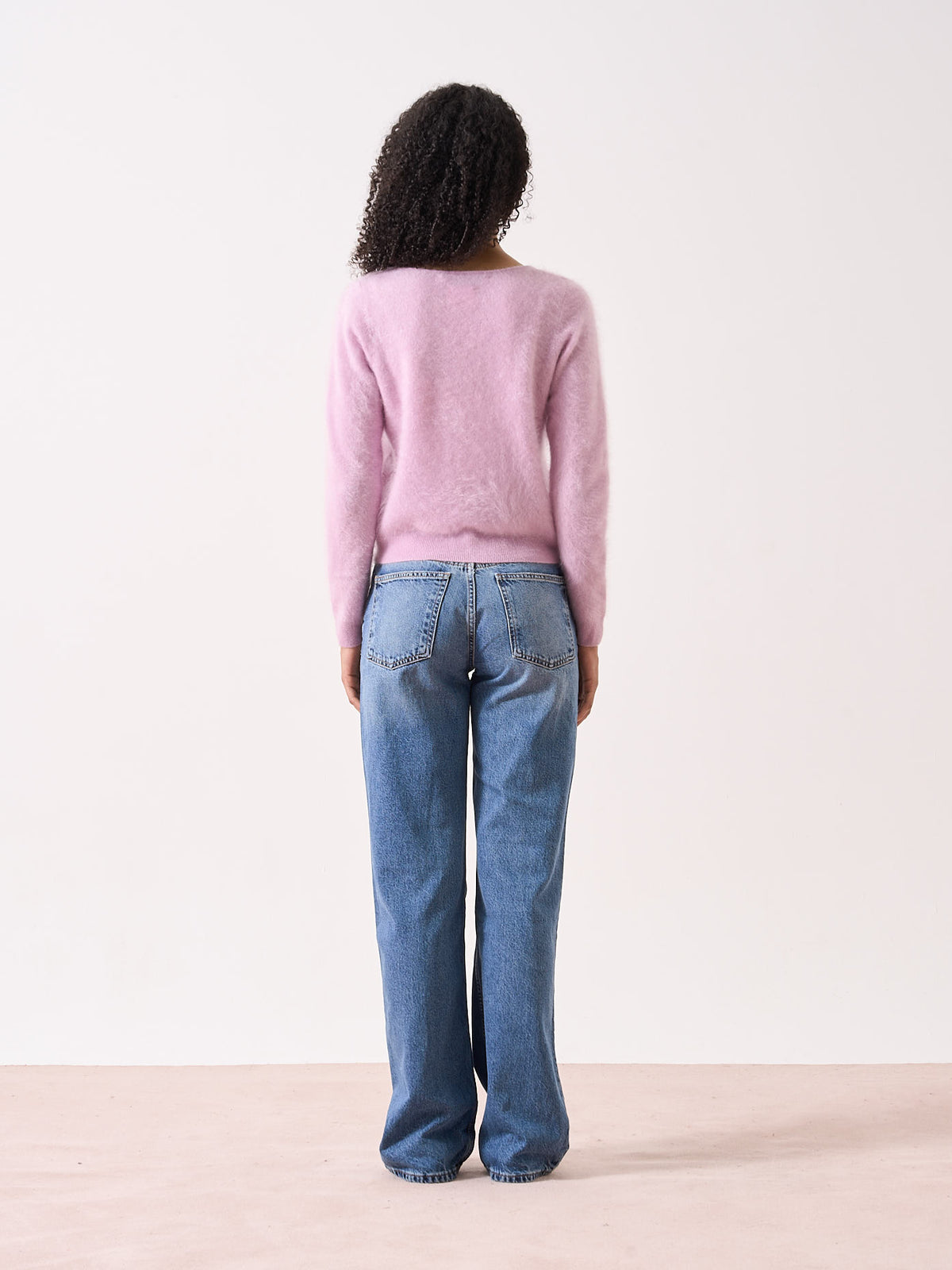 neve - Cardigan en cachemire brossé - thistle