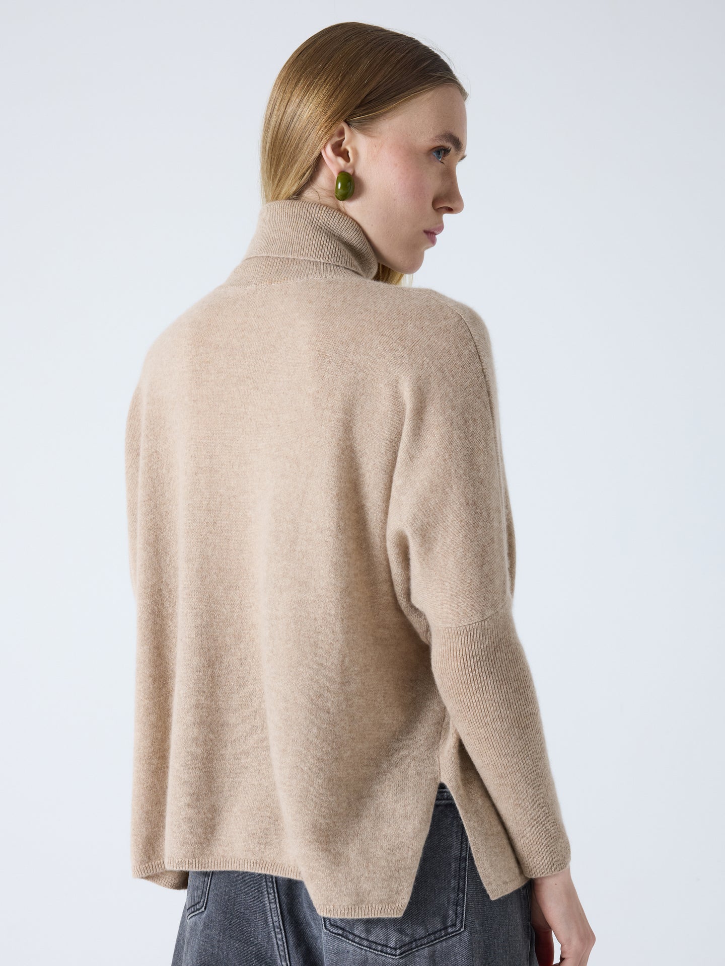 clara - Pull col roulé en cachemire - chestnut