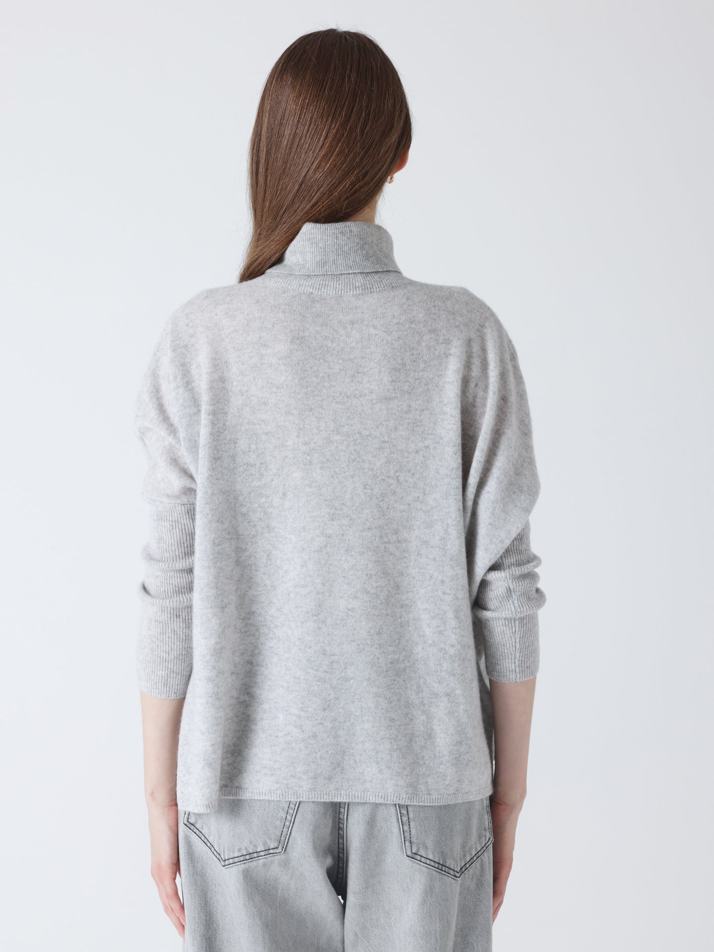 clara - Pull col roulé en cachemire - light heather grey