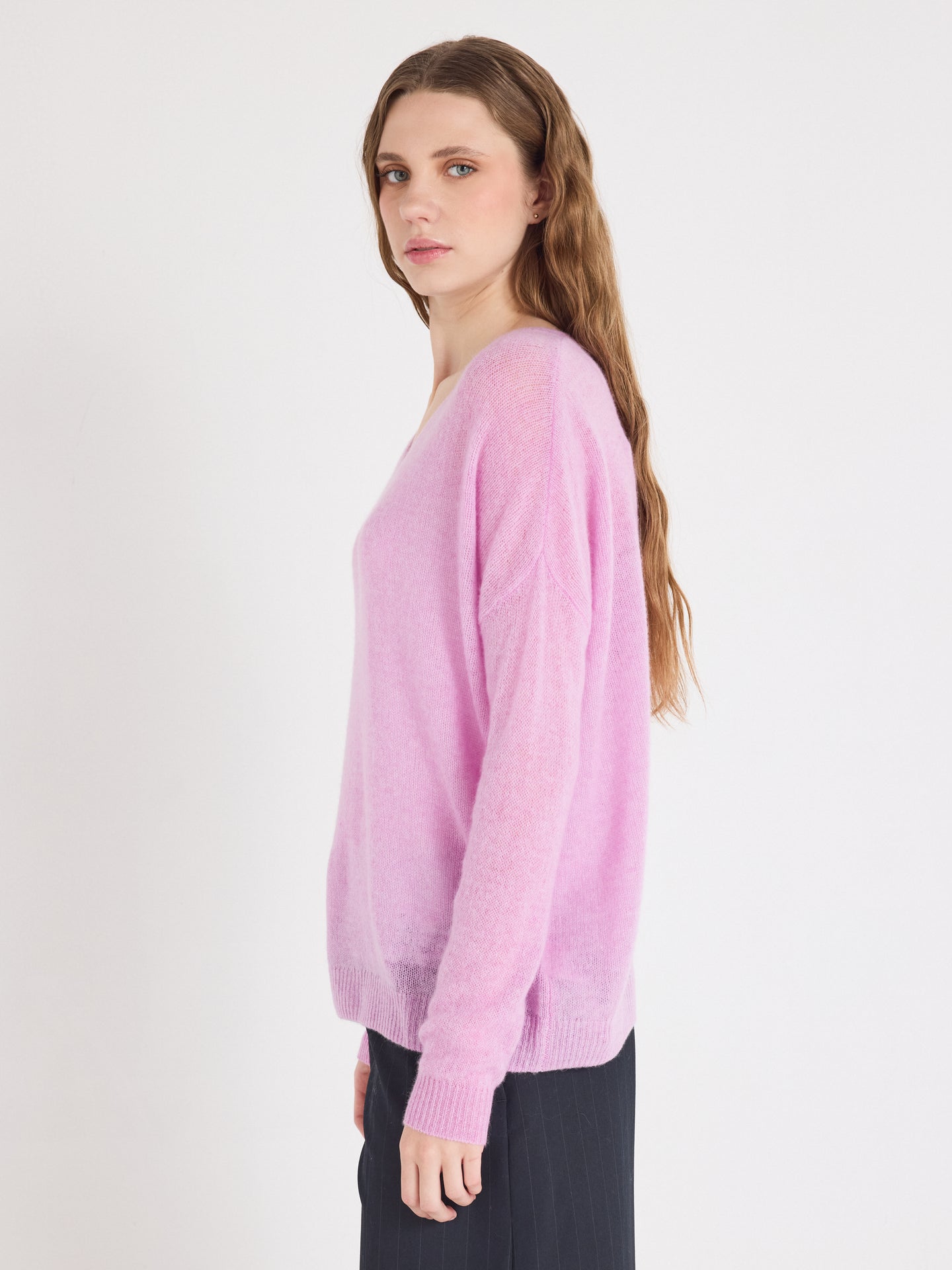 pullover angelica - leichter Kaschmir - pink peony