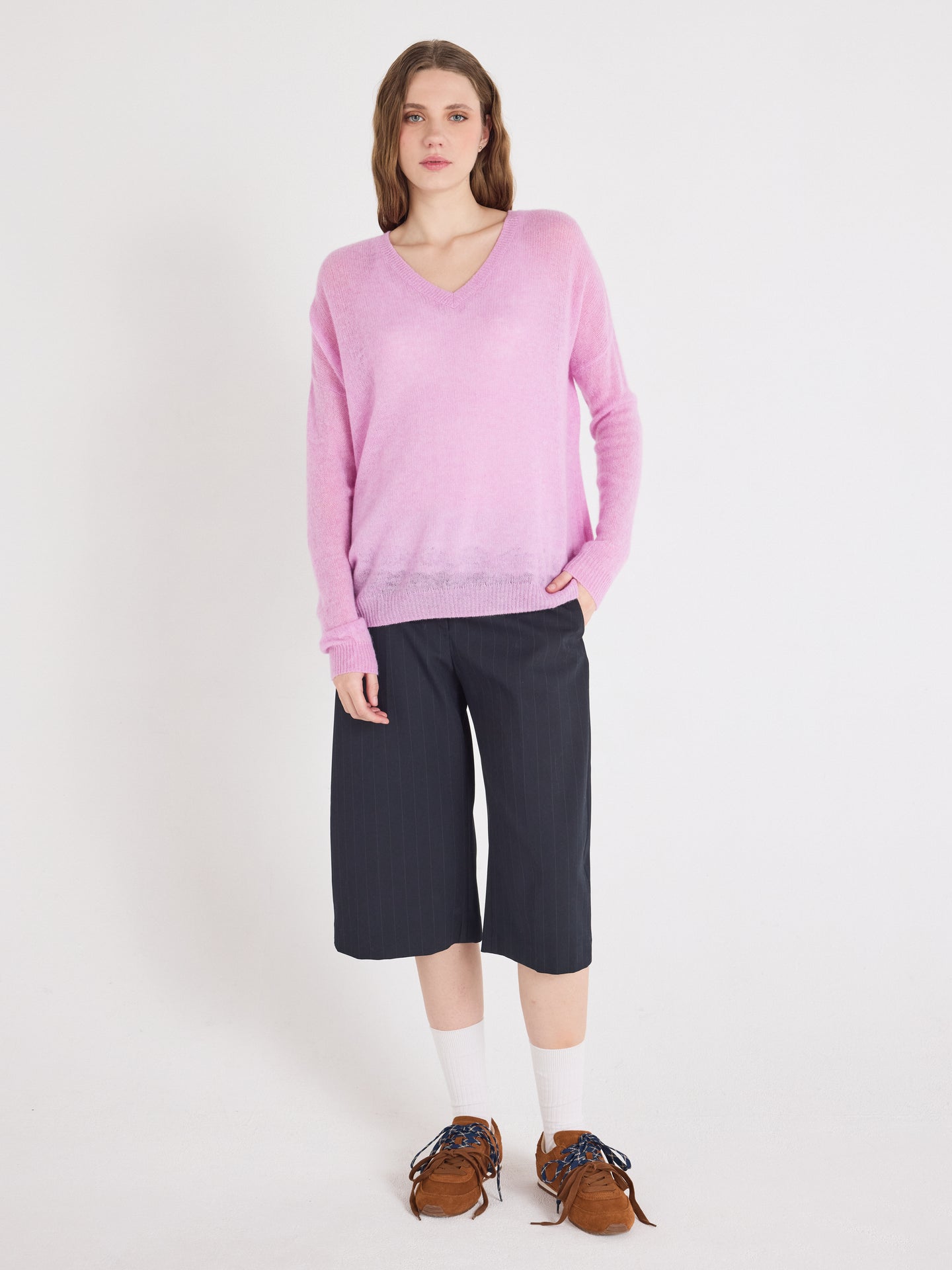 pullover angelica - leichter Kaschmir - pink peony