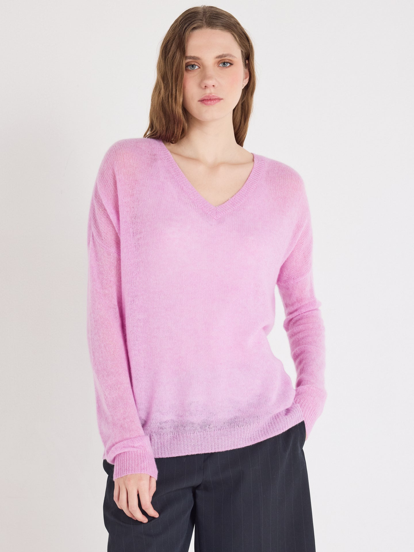 pullover angelica - leichter Kaschmir - pink peony
