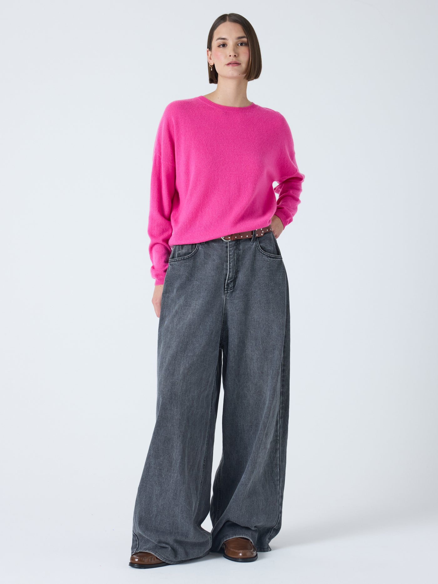 kaira - Pull col rond 100% cachemire - bougainvilliea