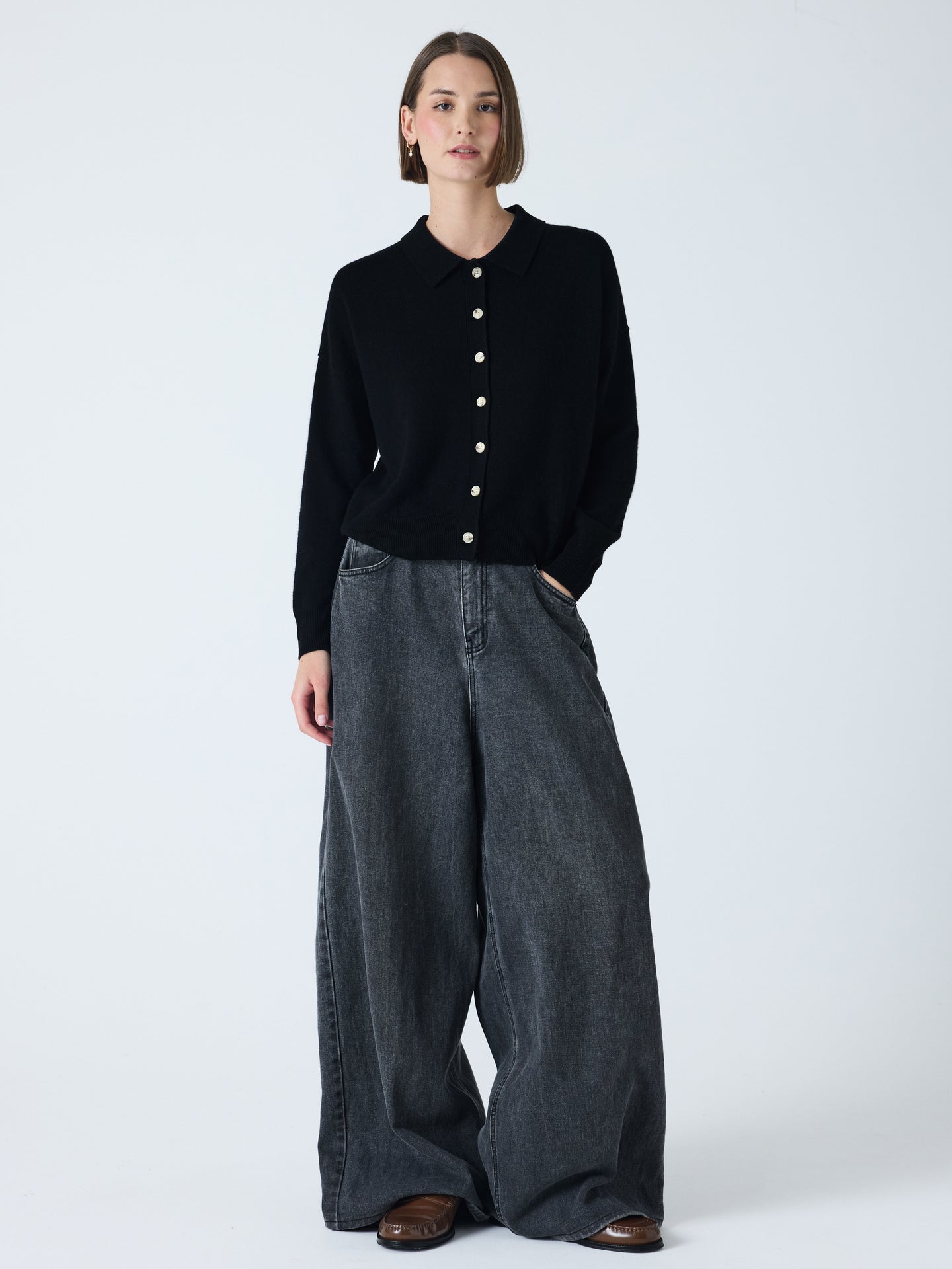 majura - 100% cashmere shirt - black