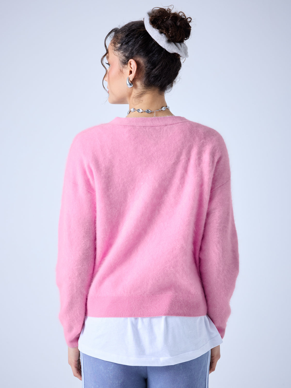 Ricia - Strickjacke aus gebürstetem Kaschmir - Navy